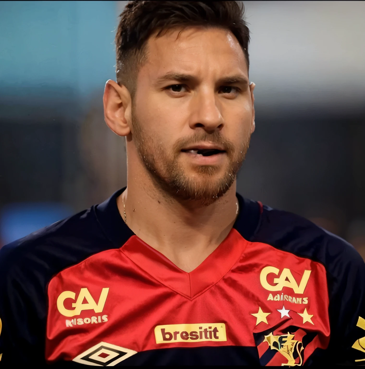 Lionel Messi vestindo a camisa do Sport Club do Recife