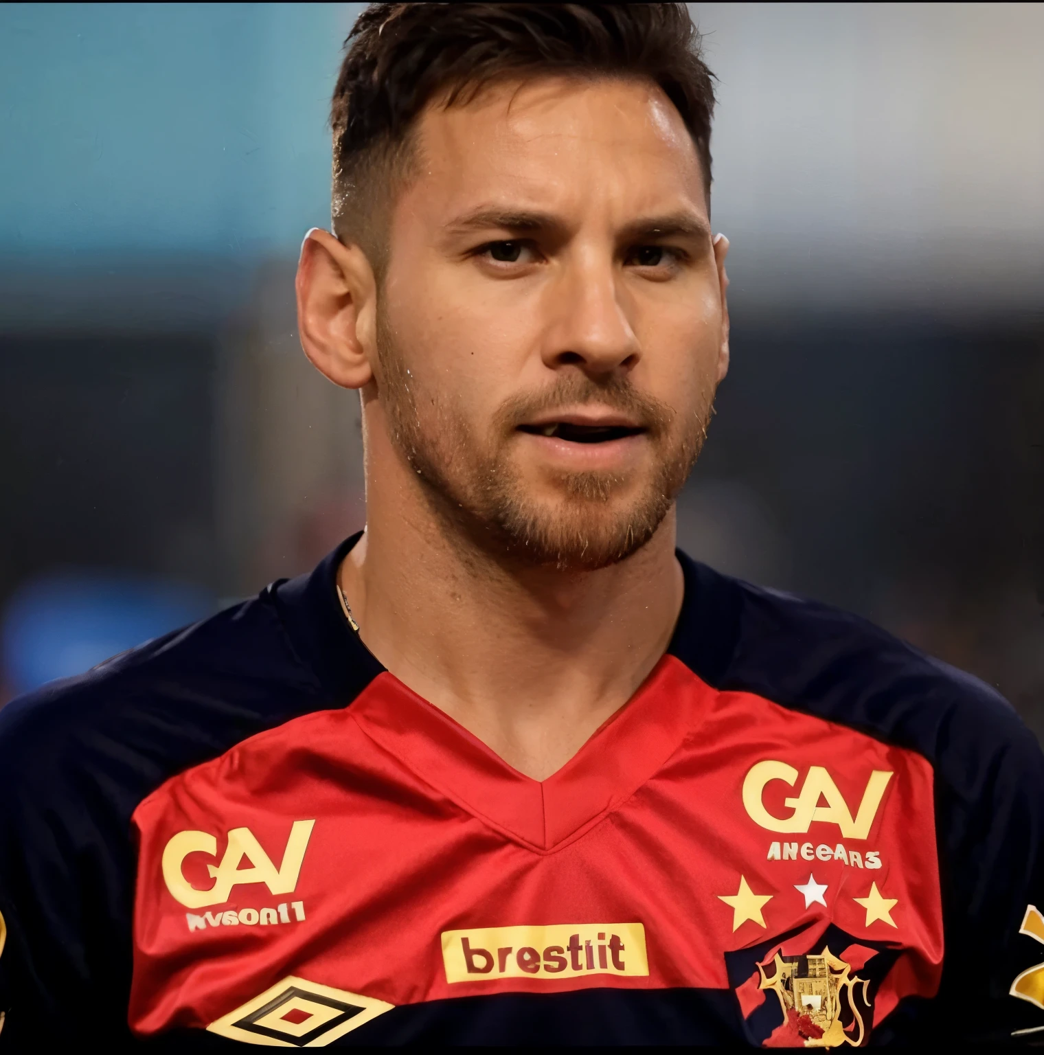 Lionel Messi vestindo a camisa do Sport Club do Recife 