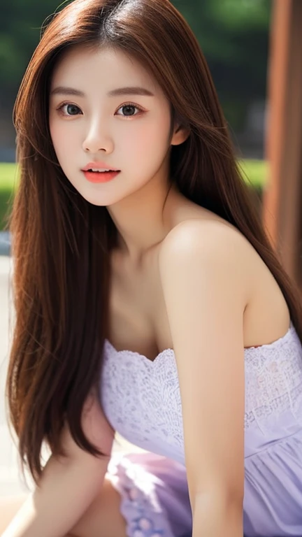 a close up of a woman with long hair wearing a dress, gorgeous chinese model, gorgeous young korean woman, beautiful south korean woman, cai xukun, beautiful young korean woman, full body xianxia, ruan jia beautiful!, yanjun chengt, beautiful girl model, by Yang J, inspired by Huang Ji, realistic. cheng yi, xianxia
