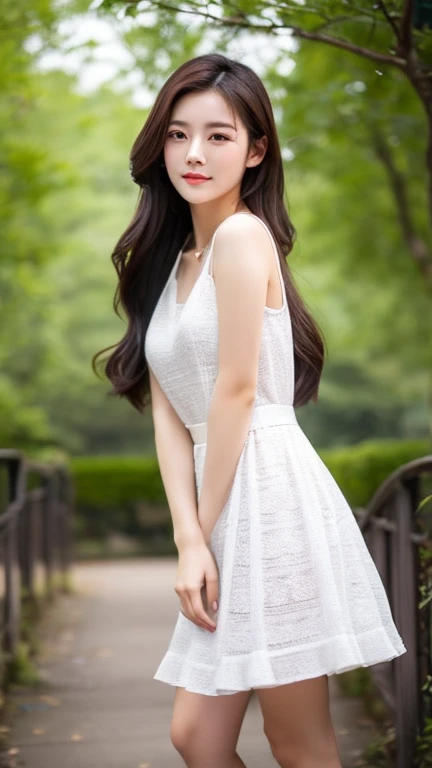 a close up of a woman with long hair wearing a dress, gorgeous chinese model, gorgeous young korean woman, beautiful south korean woman, cai xukun, beautiful young korean woman, full body xianxia, ruan jia beautiful!, yanjun chengt, beautiful girl model, by Yang J, inspired by Huang Ji, realistic. cheng yi, xianxia