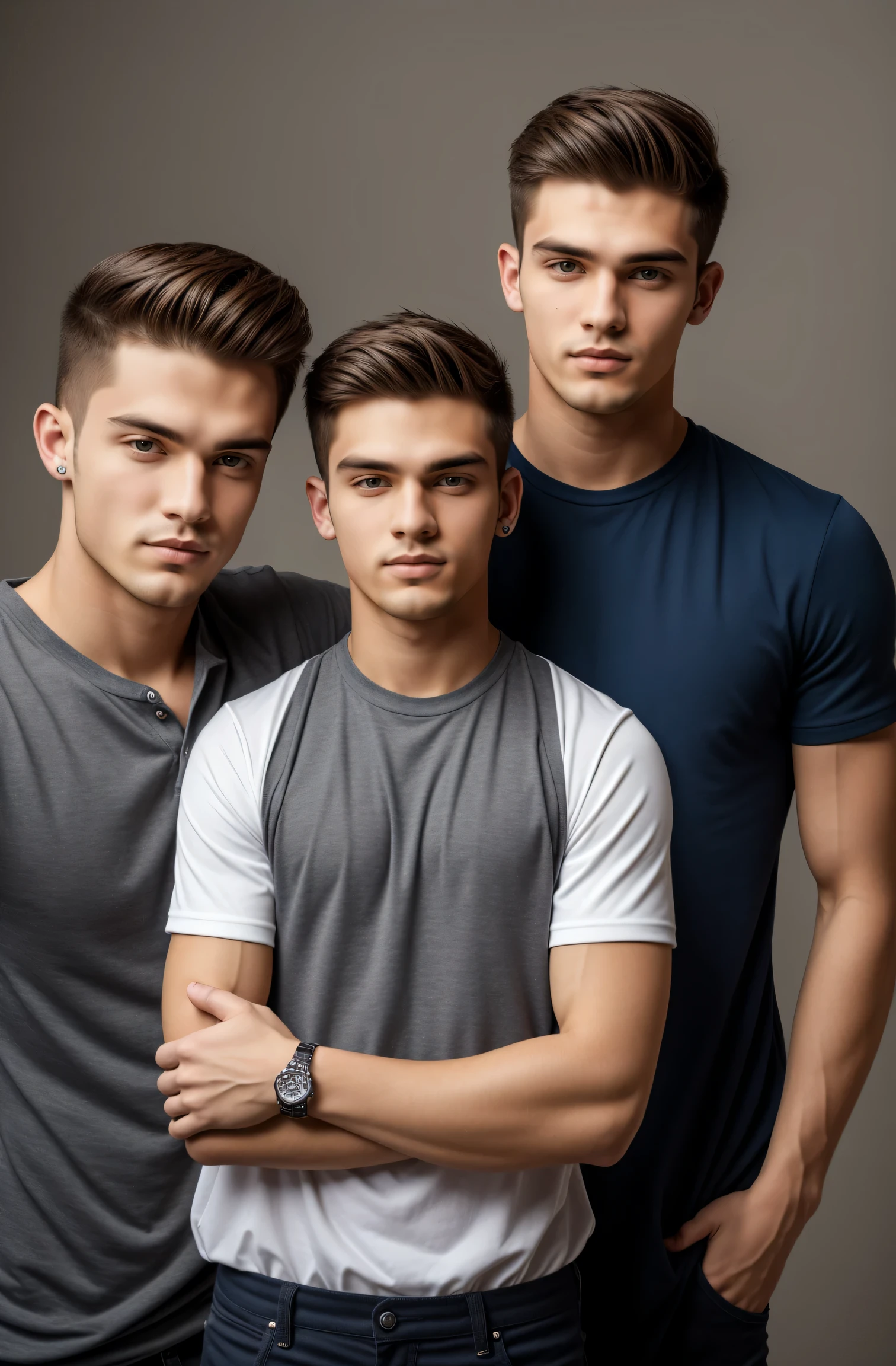 rait, young man with short, young man with medium - length, handsome young man, posing with crossed arms, portrait of beautiful young man, young handsome man, attractive young man, young adult male, handsome young man face