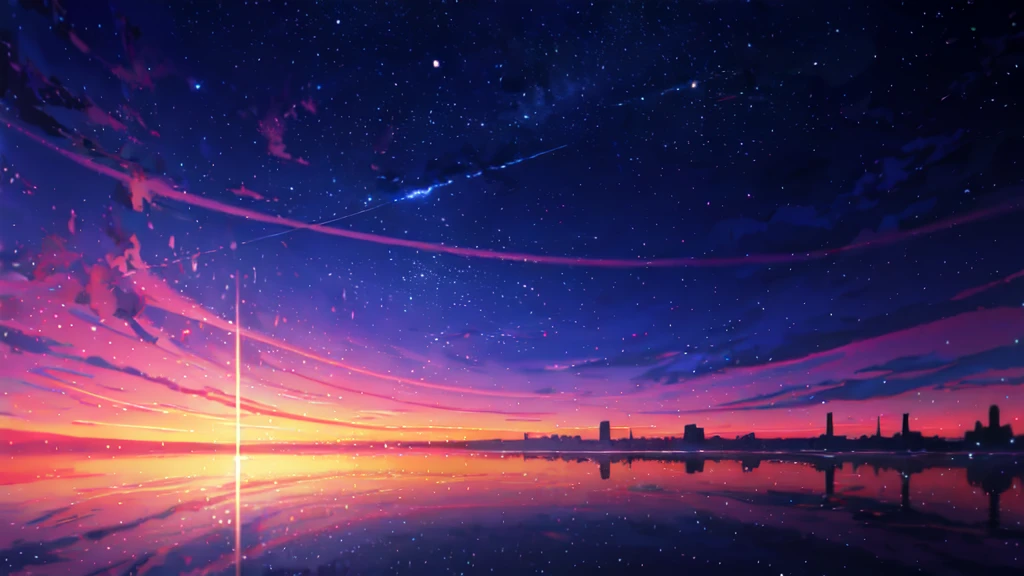 anime - style scene of a beautiful sky with a star and a planet, cosmic skies. by makoto shinkai, anime art wallpaper 4k, anime art wallpaper 4 k, anime art wallpaper 8 k, anime wallpaper 4k, anime wallpaper 4 k, 4k anime wallpaper, anime sky, amazing wallpaper, anime background, heaven planet in background, anime background art