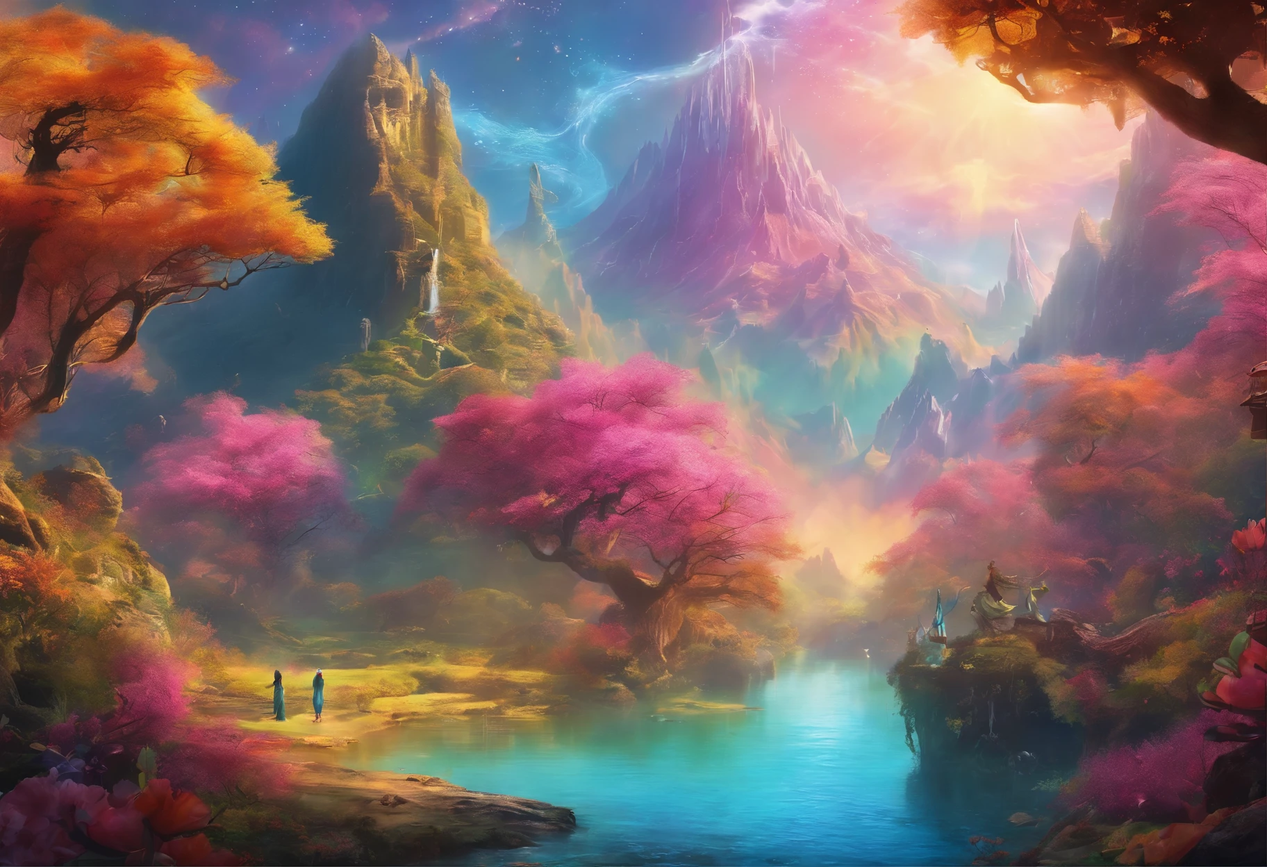 (best quality,4k,8k,highres,masterpiece:1.2),ultra-detailed,(realistic,photorealistic,photo-realistic:1.37),fantastic world,dream like world,dinosaurs,unicorns,ninjas,wonderous landscapes,airships,giant cyberpunk city,illustrations,sharp focus,physically-based rendering,professional, vibrant colors,portraits,horror,anime,sci-fi,photography,concept artists,pastel colors,studio lighting,mysterious light