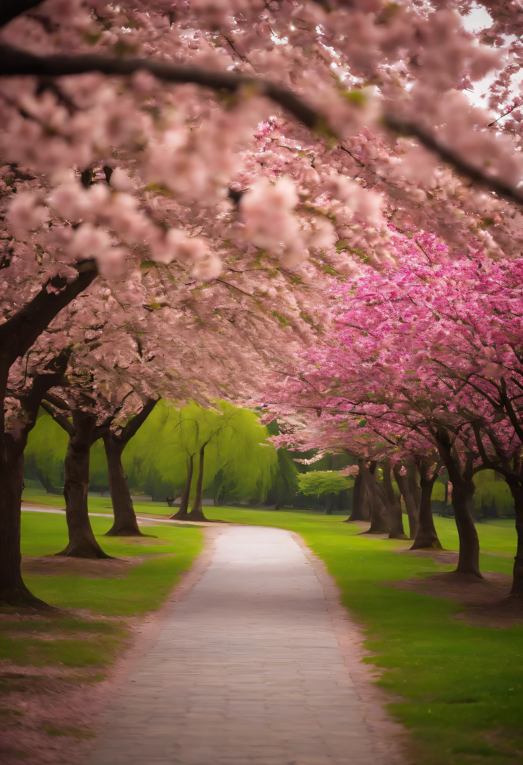 Cherry Blossom, pink flower, park, spring