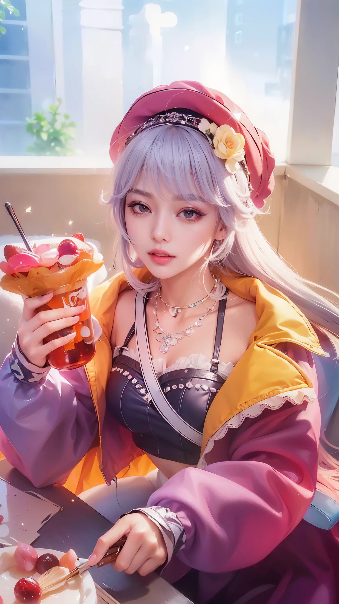 (8k, RAW photo, photorealistic:1.25) ,( lipgloss, eyelashes, glosace, glossy skin, best quality, ultra highres, depth of field, chromatic aberration, caustics, Broad lighting, natural shading,Kpop idol) looking at viewer with a serene and goddess-like happiness,
