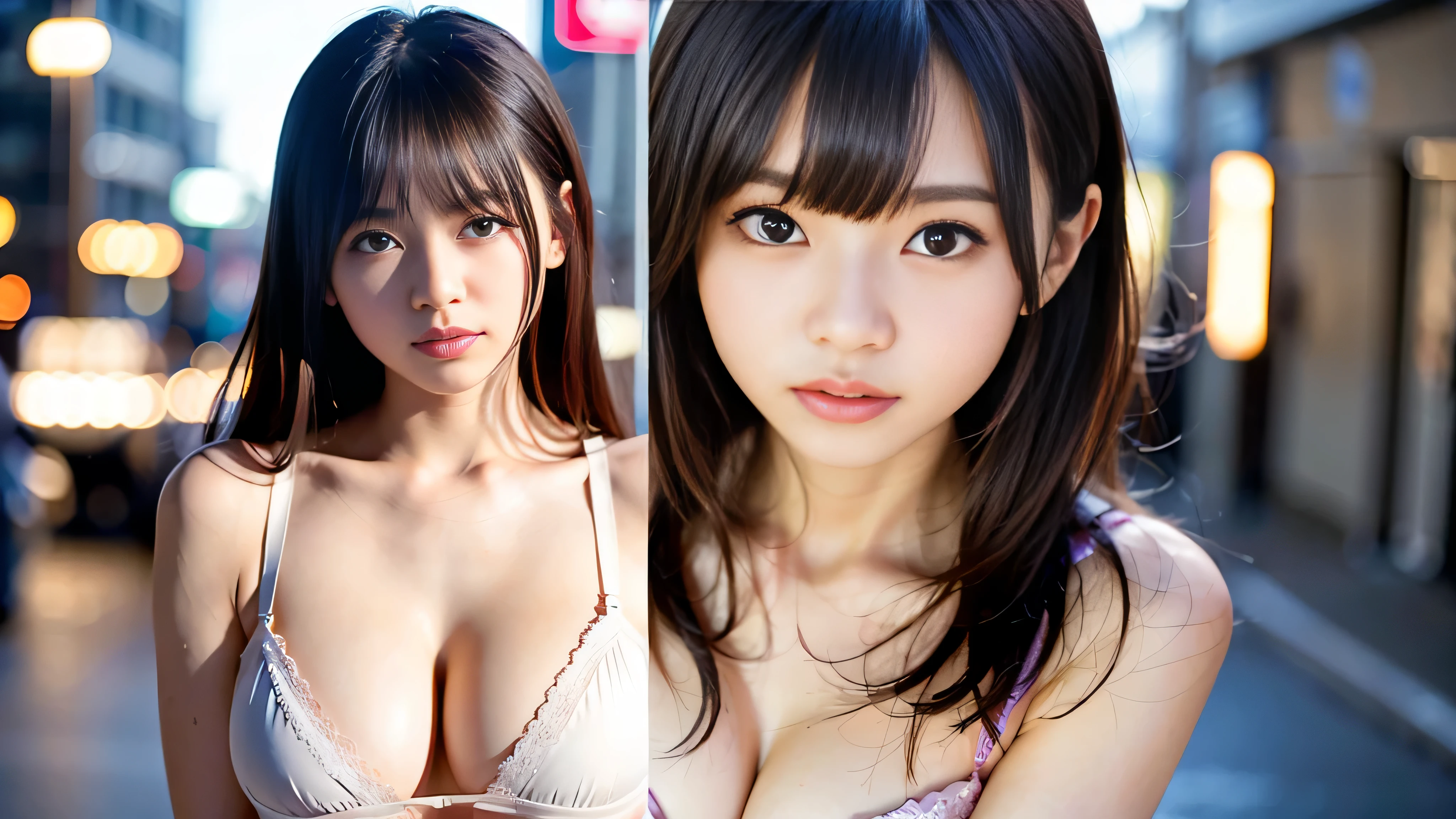 1 girl、nsfw,navel,naked,Tokyo cityscape、cityscape、night view、neon cityscape、Photo from head to thighs、Close-up、smile、、(8K、Raw photo、Highest image quality、masterpiece:1.2)、(realism、Photoreal:1.37)、High-definition eyelash drawing、(((Highest image quality))),beautiful breasts、delicate skin、(beautiful hair)、(perfect anatomy)、(realism)、(dynamic angle)、seductive pose、perfection、sensual look、highest quality、High resolution、