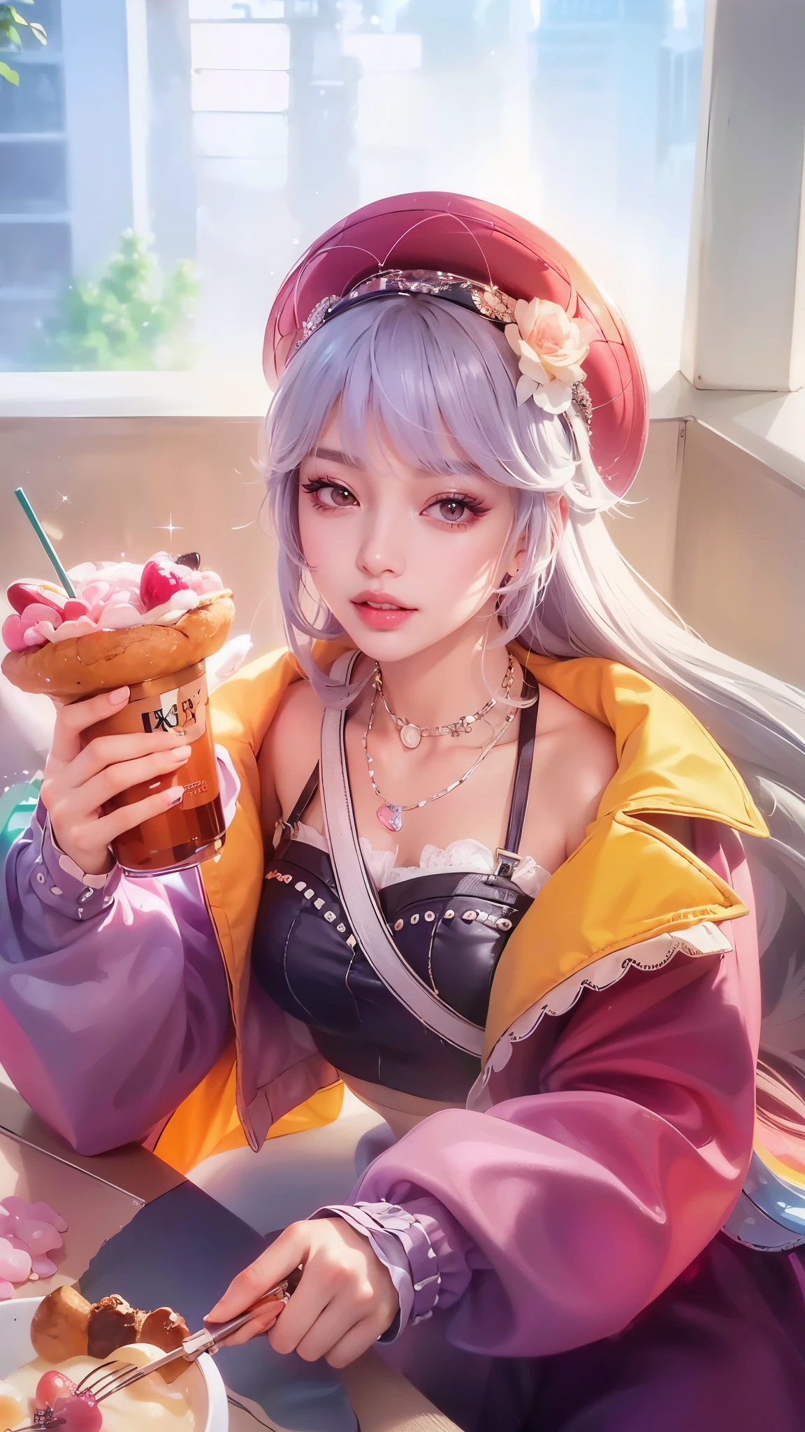 (8k, RAW photo, photorealistic:1.25) ,( lipgloss, eyelashes, glosace, glossy skin, best quality, ultra highres, depth of field, chromatic aberration, caustics, Broad lighting, natural shading,Kpop idol) looking at viewer with a serene and goddess-like happiness,
