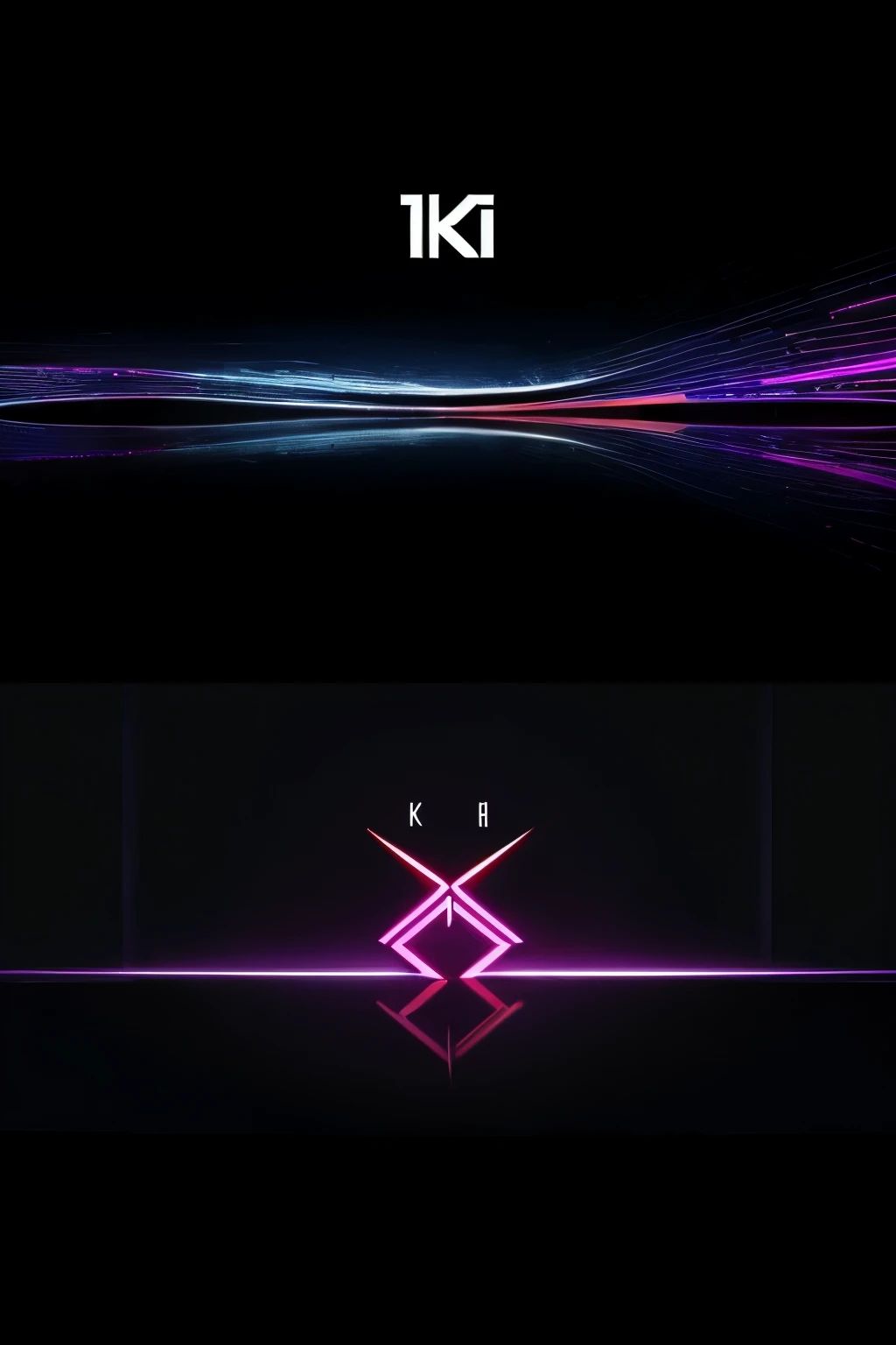 three letters with 'KAI' gather together,,on black background,logo,Electronic Music Theme,Multicolor,
originality