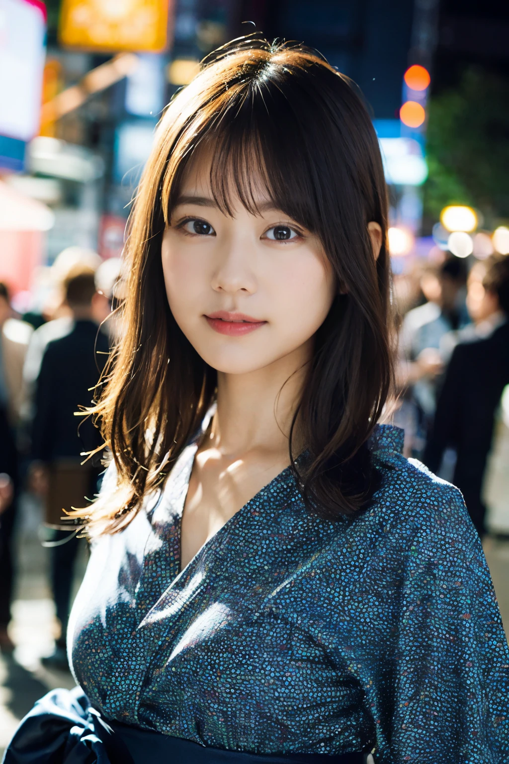 (8k、Raw photo、highest quality、masterpiece:1.2)、(realistic、Photoreal:1.37)、super detailed、超A high resolution、1 girl、see the beholder、beautiful and detailed face、laughter、narrow、(slim waist) :1.3)、Fine and beautiful skin、skin texture、floating hair、professional lighting、human body as a whole、long hair、blonde、floral pattern yukata、festival、in the street、Sparkler、bob hair