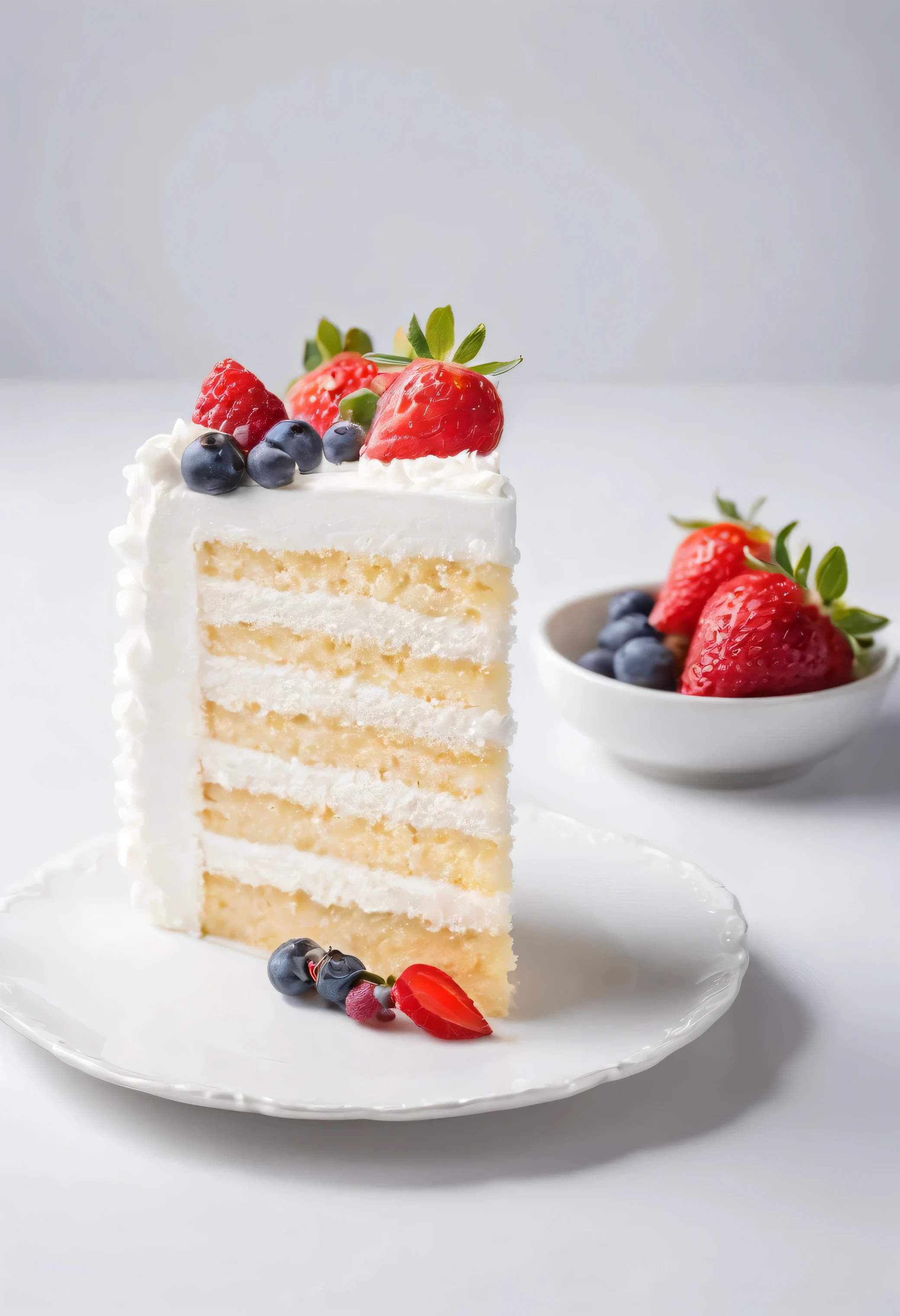 a piece of cake, white background