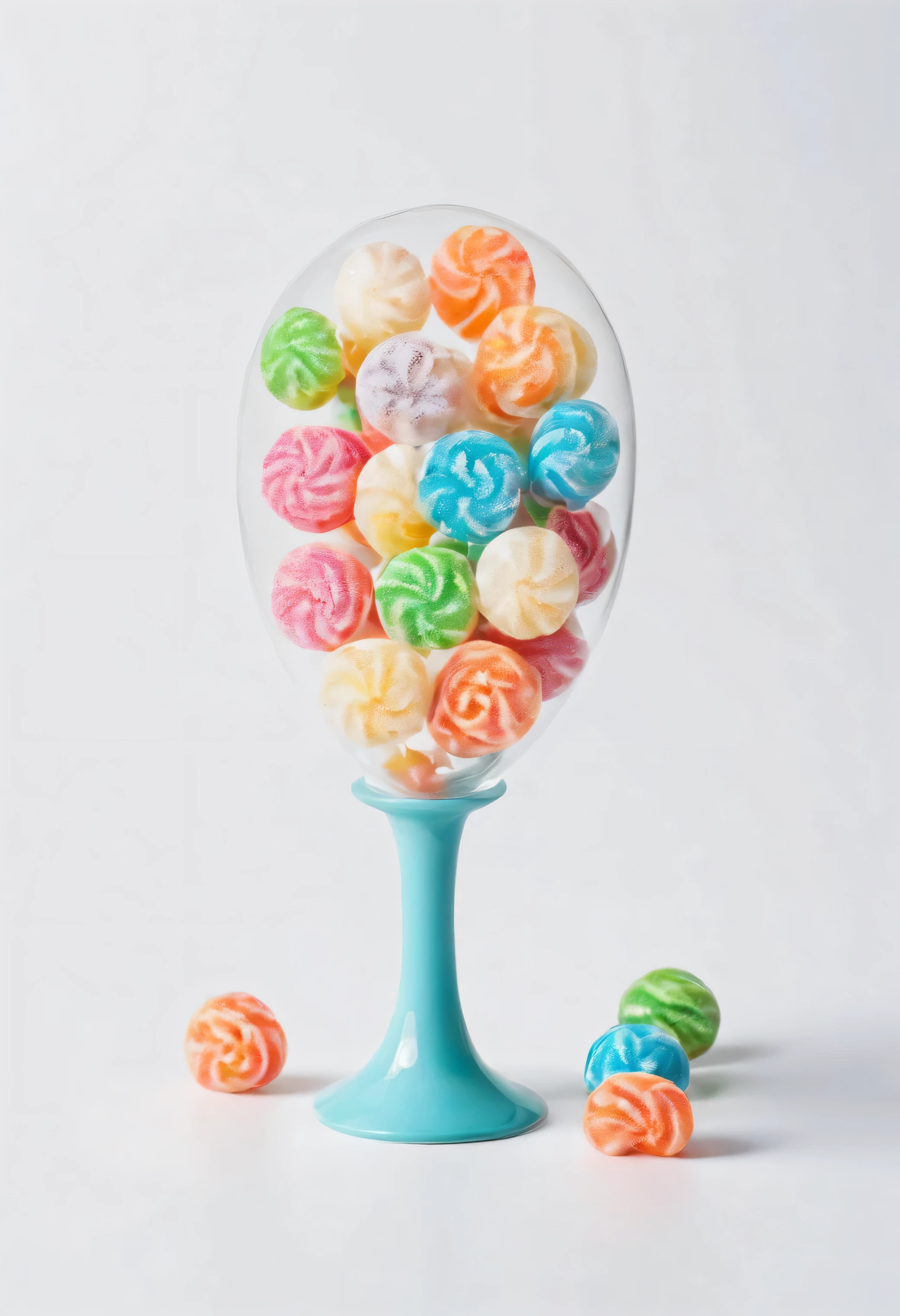 youngest candy, white background