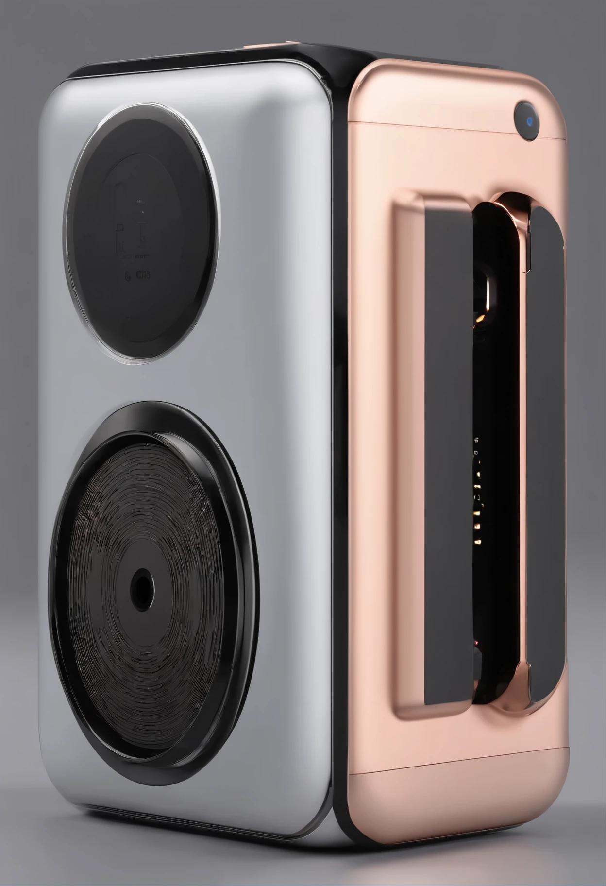 The phone model is a 3D model that is placed on a gray wooden table, placed on a box, another color box, a white box, the phone is placed on it, and this phone has a screen of 6..7 inches is a gaming phone, placed with 2 devices, one with the device facing back, already placed, there are RGB lights on the back, but the glass is black cample glass, the screen is a hole-punch type, the screen is on, showing the settings screen. Normal phone clock shows 10:20 pm and battery 95% On the back there are normal blue, silver, red, purple RGB lights, a fan and the phone's specs number floating in the far left hand corner. You will get a rough phone, RAM 24, ROM 1 TB, screen 1.5 k dual studio speakers CPU snapdragon8s gen 3 comes with heat sink 5000 mAh battery 3 50 megapixel cameras arranged on the left and right corners of the phone The camera design is made with a circular camera design in the middle above the charger 150 bottle lights are type c.