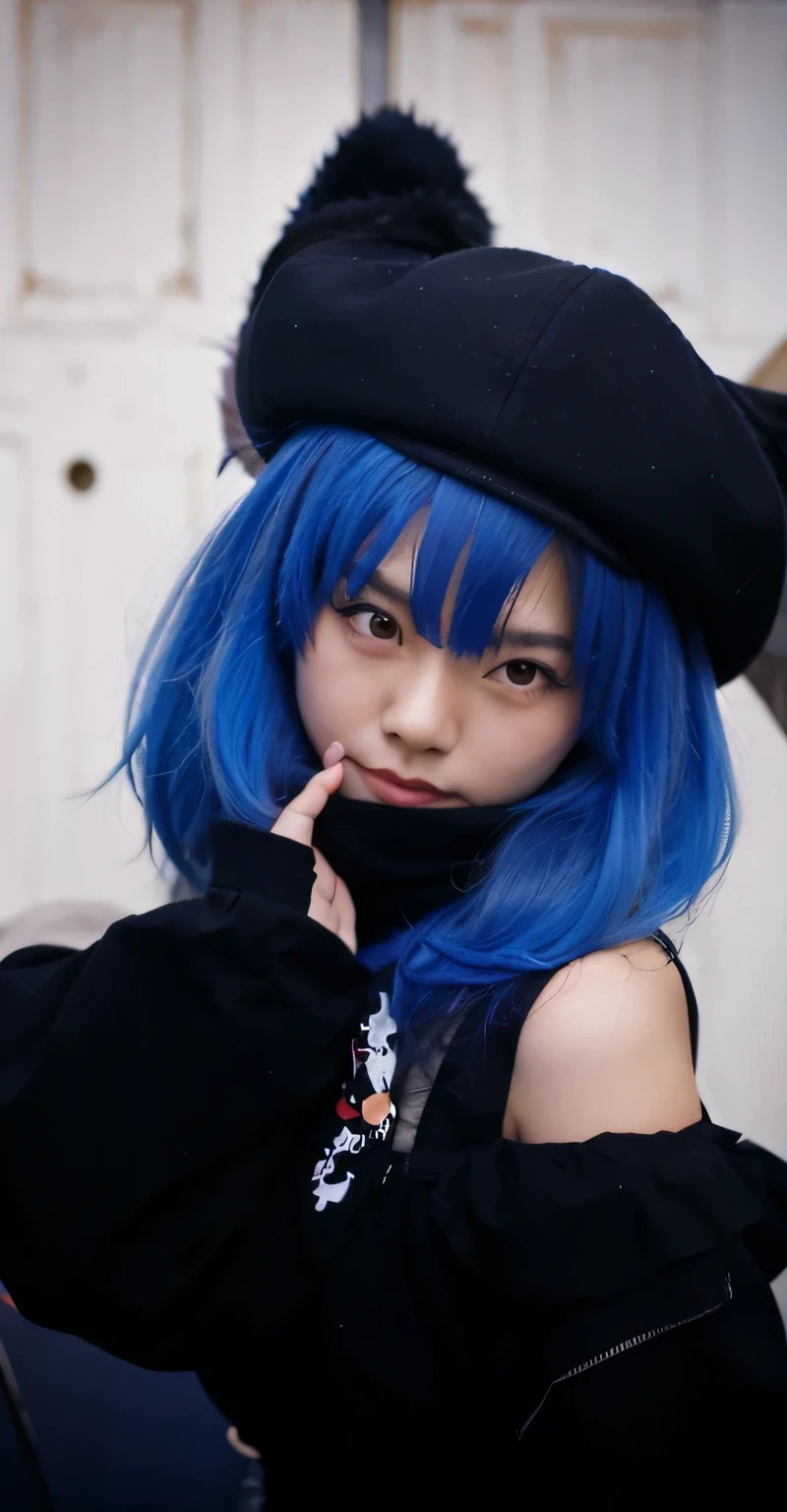 alurring asian girl in hat