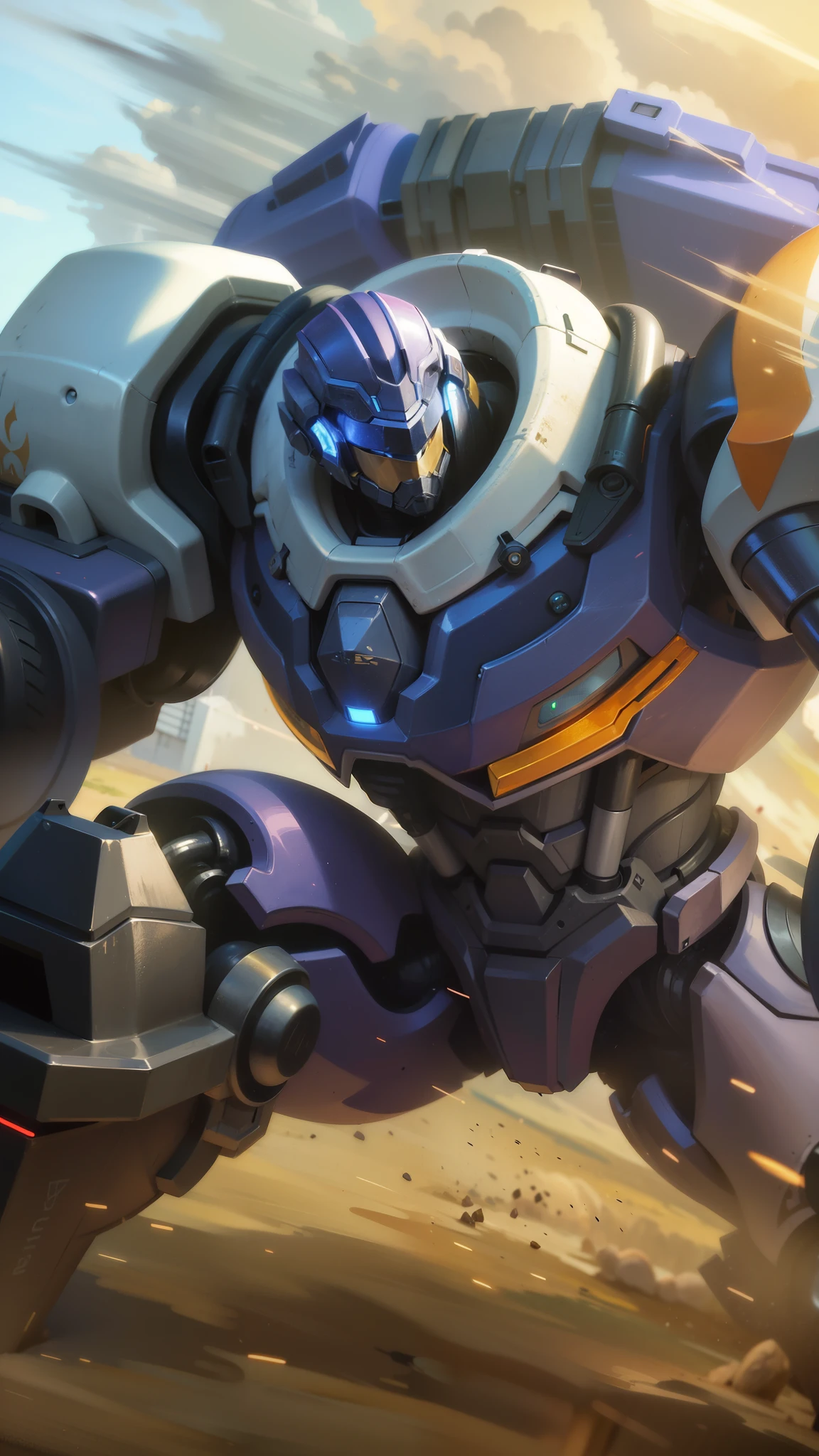 a close up of a robot with a large body and a helmet, official splash art, reinhardt from overwatch, pharah, vanillaware artwork, league of legends character art, riot games concept art, arcane jayce, iconic character splash art, orianna, league of legends concept art, league of legends splash art, nasus, sigma from overwatch