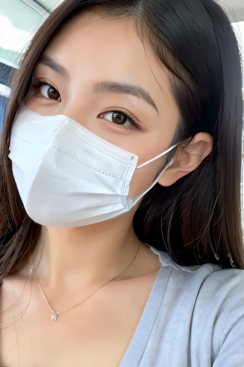 arafed asian woman with a white mask on her face, Yoshitomo Nara, oppai, reluvy5213, 2263539546], 1285445247], sexy :8, 🐎🍑, 2 0 yo, 20yo