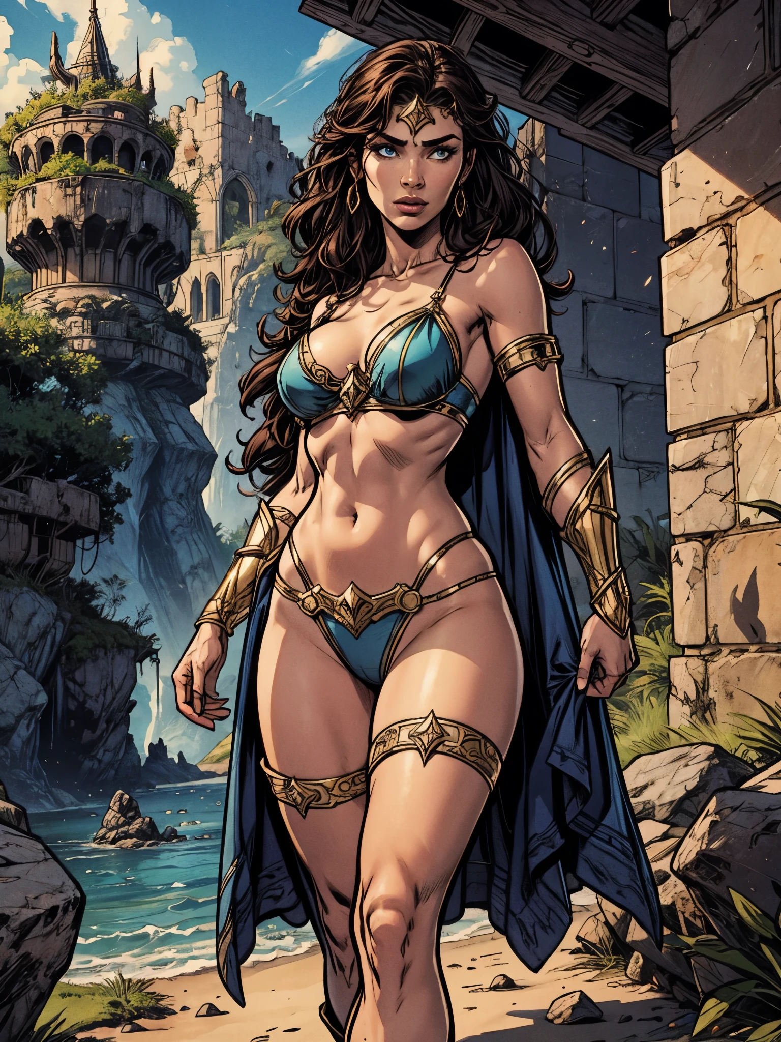 Asgard, Elfa Guerreira,Senhora Cavaleiro,Anatomia correta,epic fantasy digital art,tmasterpiece,8k,high-definition resolution,desenho detalhado,Qulidade Superior,, Epic composition,