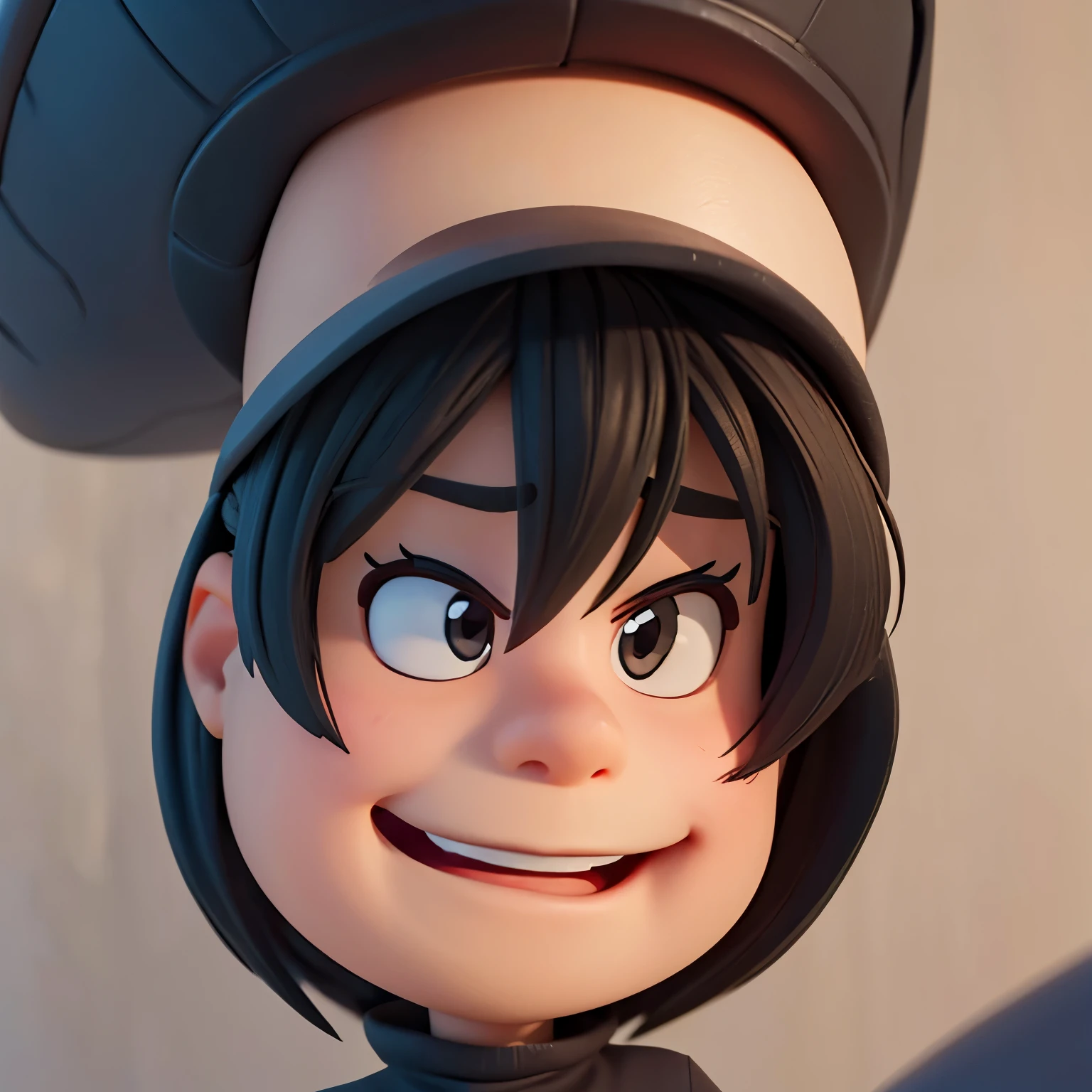 Cartoon style intensely representing the emotion of calm