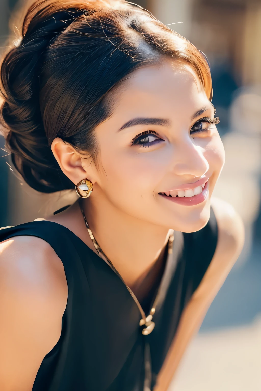 ((Iconic figure, high definition, Masterpiece: 1.3)), Sleek and ageless beauty: 1.4, ((Brand ambassador, polished personality: 1.2)), Confident and engaging smile: 1.2, ((Expressive eyes, captivating gaze: 1.3)), Radiant and glowing skin texture: 1.1, Stylish attire, trendy and modern: 1.2, ((Evolving fashion trends, versatile poses: 1.2)), Captivating presence, drawing attention: 1.5, Sophisticated hairdo, chic and elegant: 1.3, ((Digiccrea