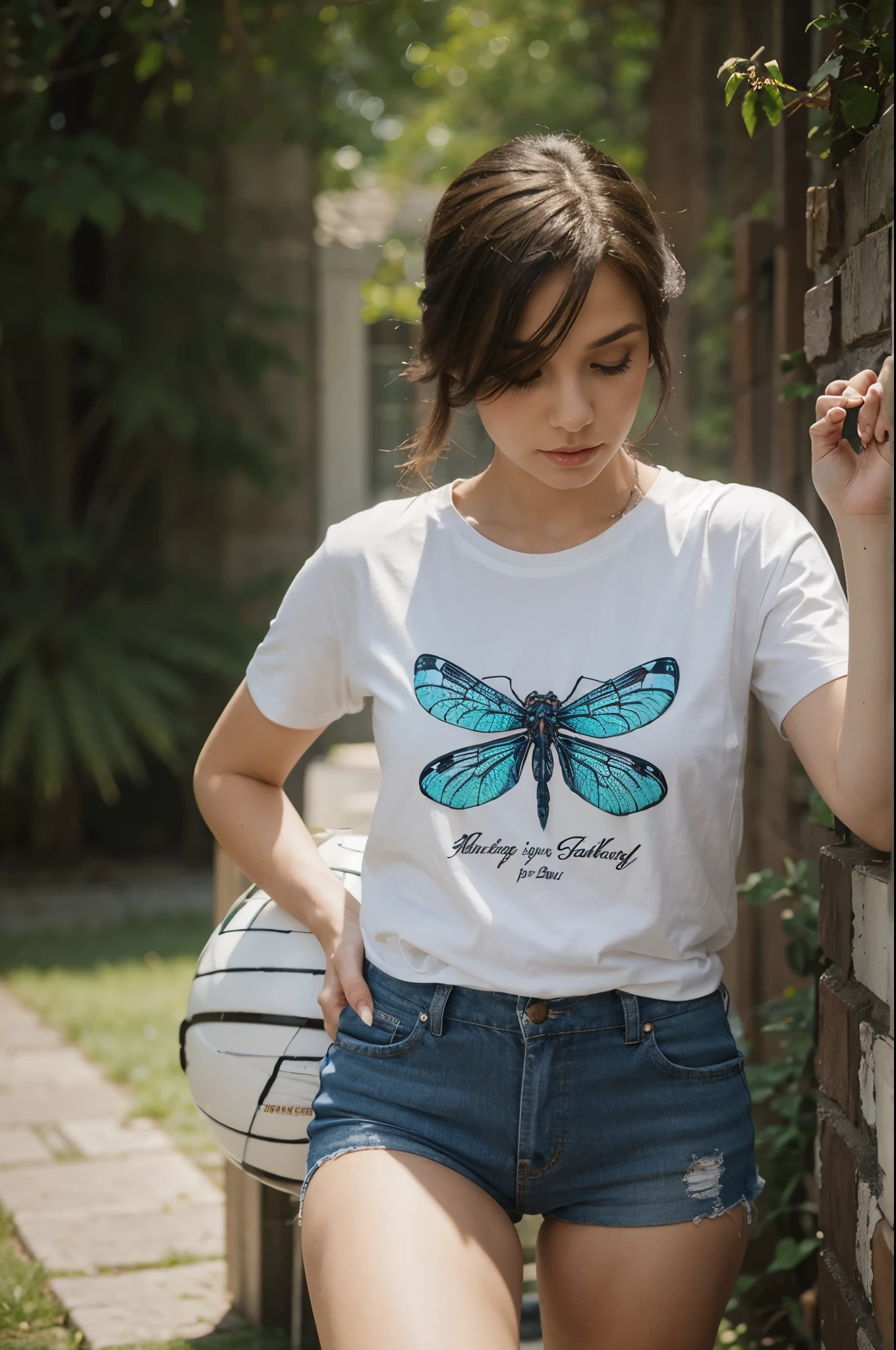 create beautiful t-shirt design graphic of dragonfly pattern