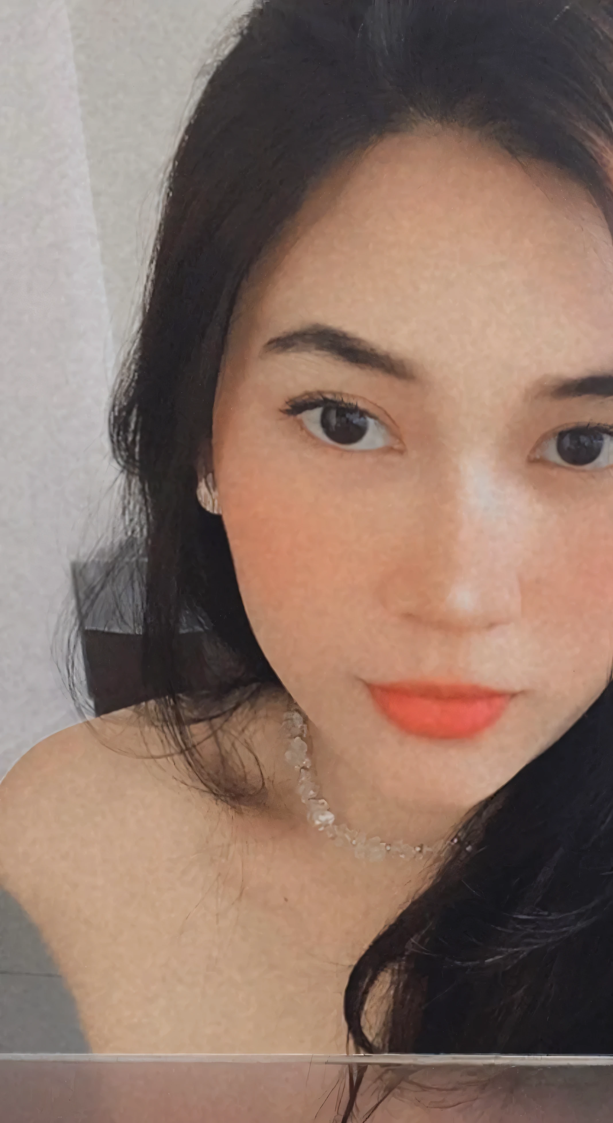 there is a woman with long hair and a necklace on, 2 8 years old, 2 7 years old, 2 9 years old, 2 3 years old, cindy avelino, 2 2 years old, mai anh tran, 21 years old, 1 8 yo, 18 years old, 2 4 years old, an asian woman