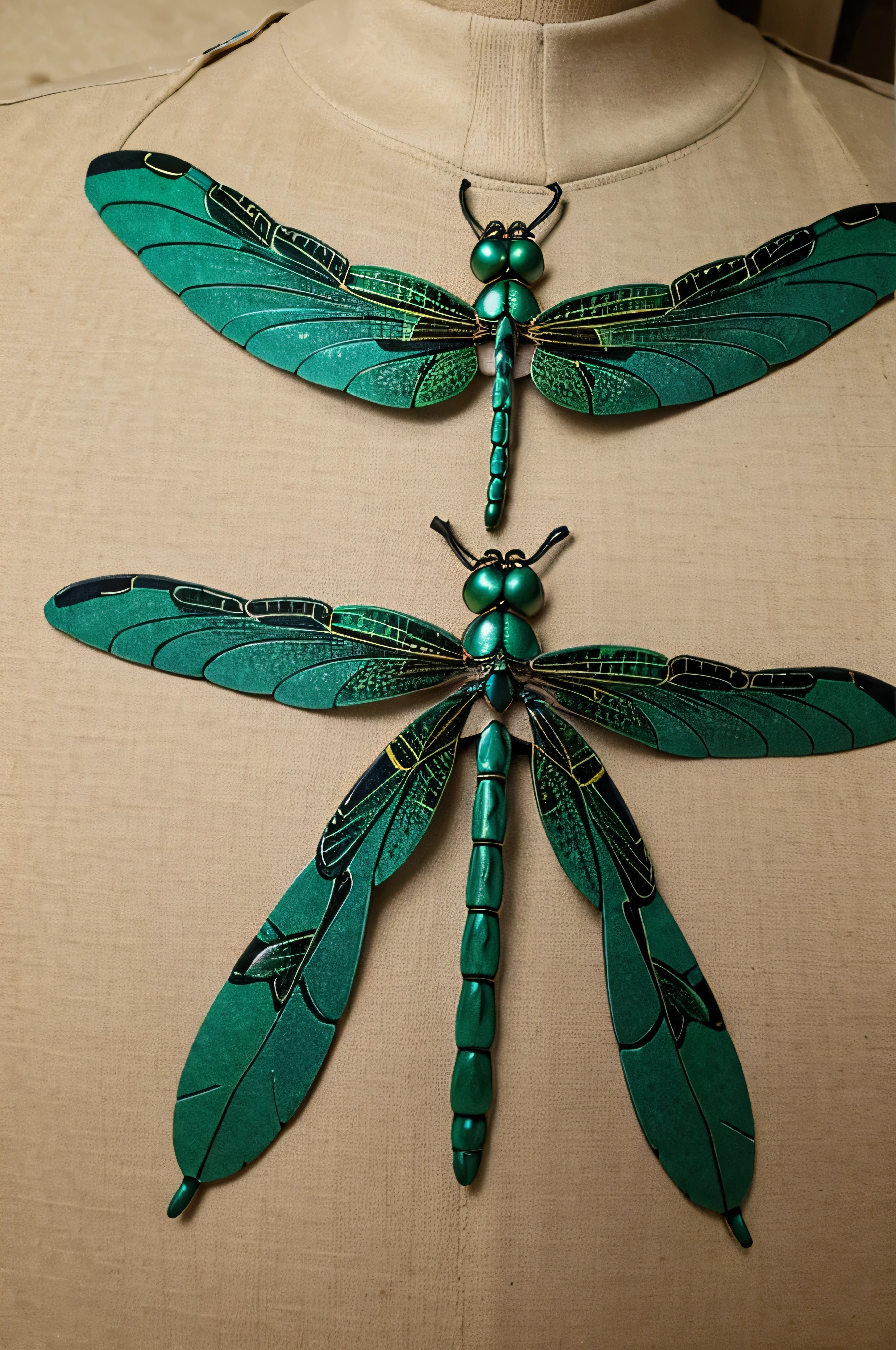 create only dragonfly pattern texture on the fabric without person