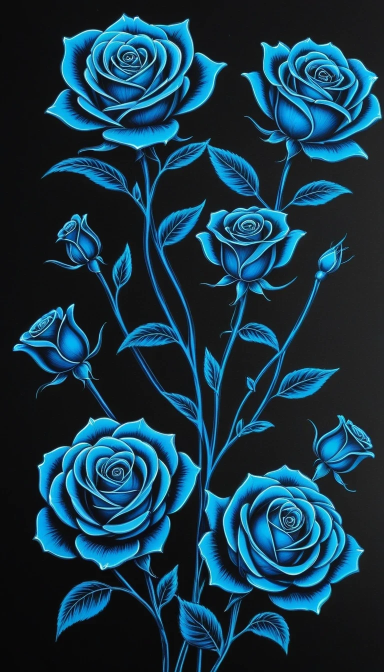 (pencil_sketch:1.2, messy lines, Grayscale, traditional media, sketch),on dark electric background, Stylized outline of blue electric charges forming electricity (((book of man))) and roses , bioluminescence,
