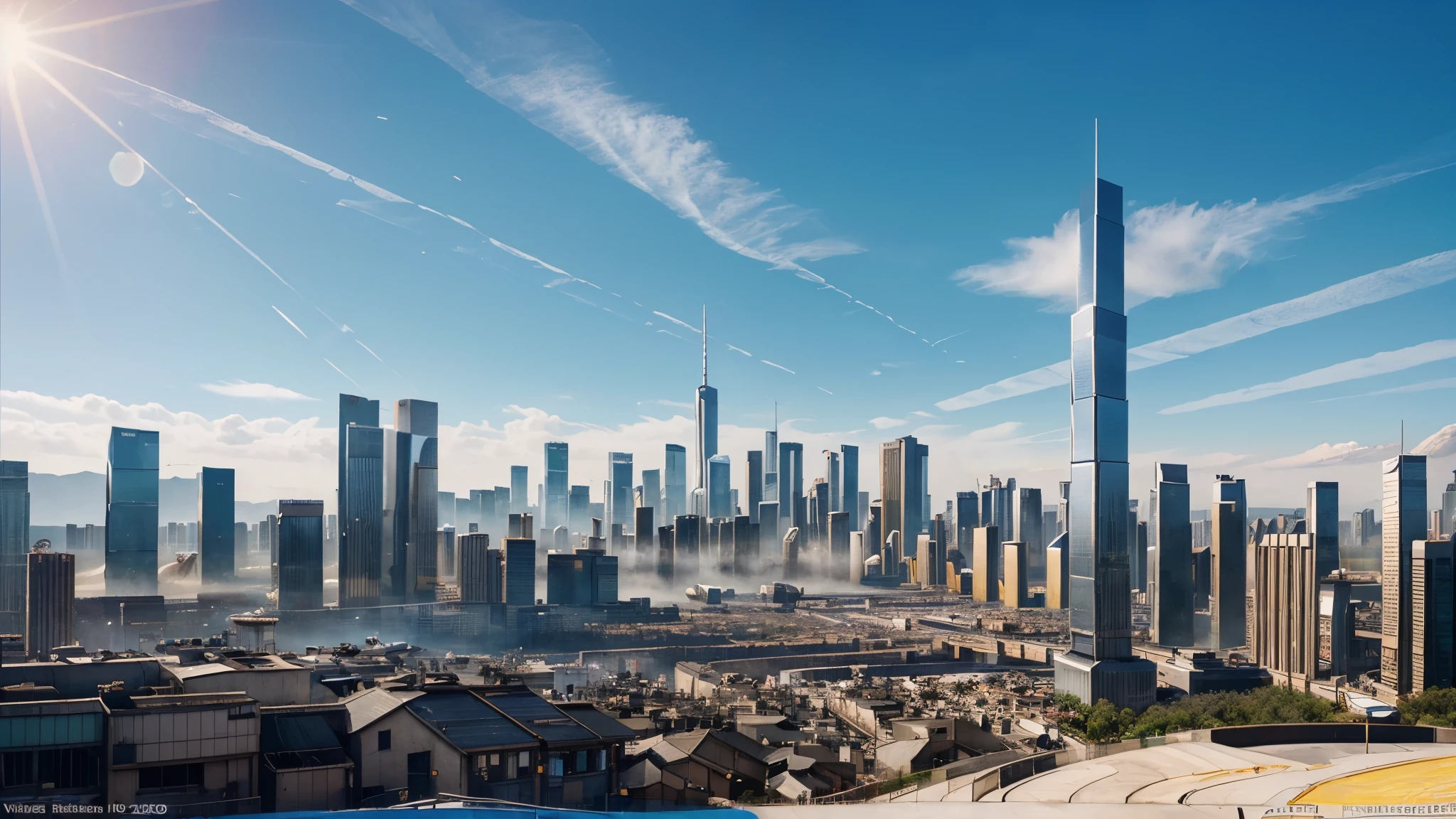 Araffature of a city with a lot of tall buildings - SeaArt AI