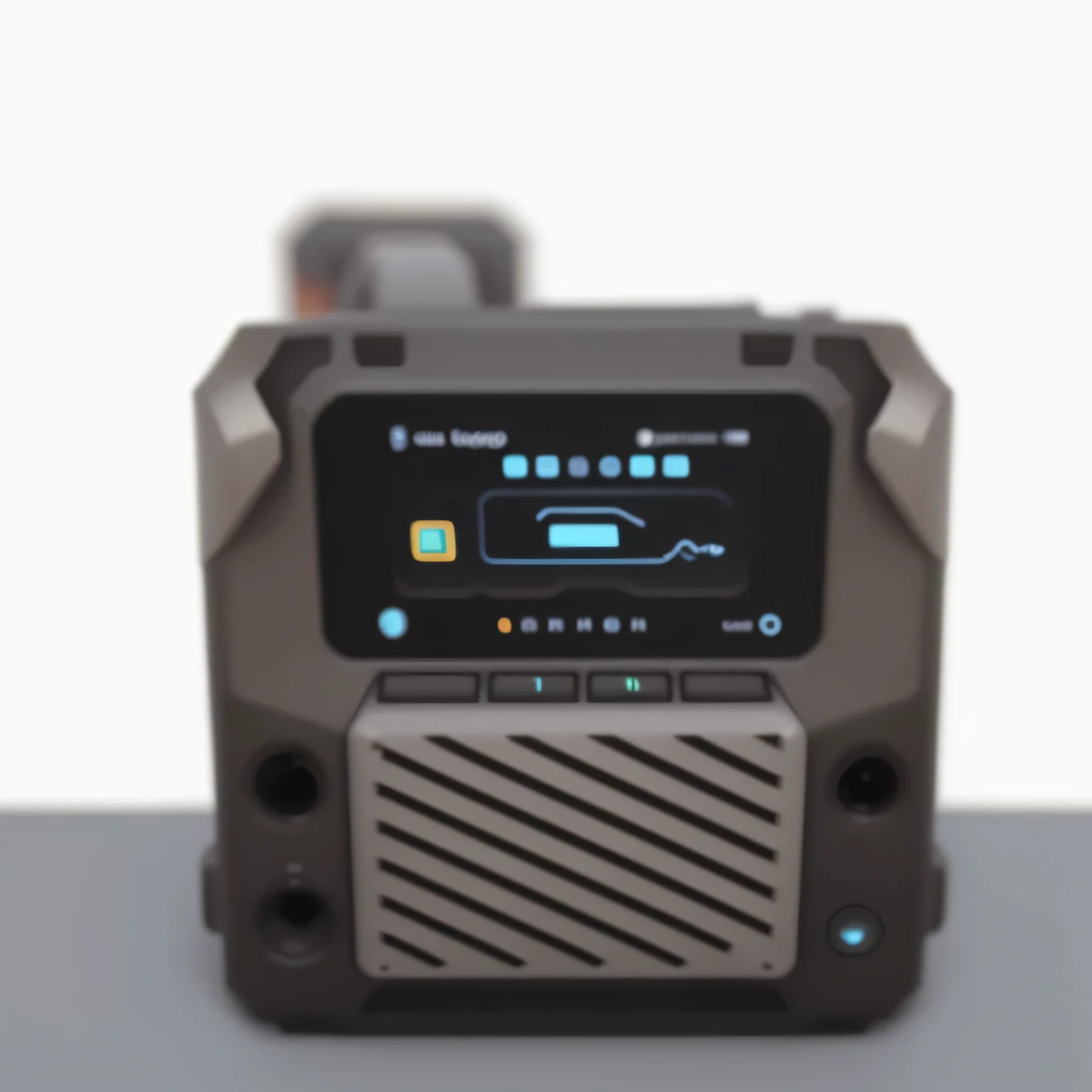 Walkie talkie closeup on white background, thing,  40mp, full view, ?/5.0, album, Very grainy, 8k dr.., 50MP, complete front view