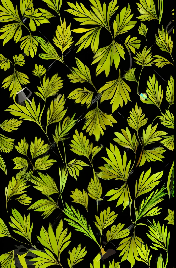 mugwort leaves,n seamless pattern