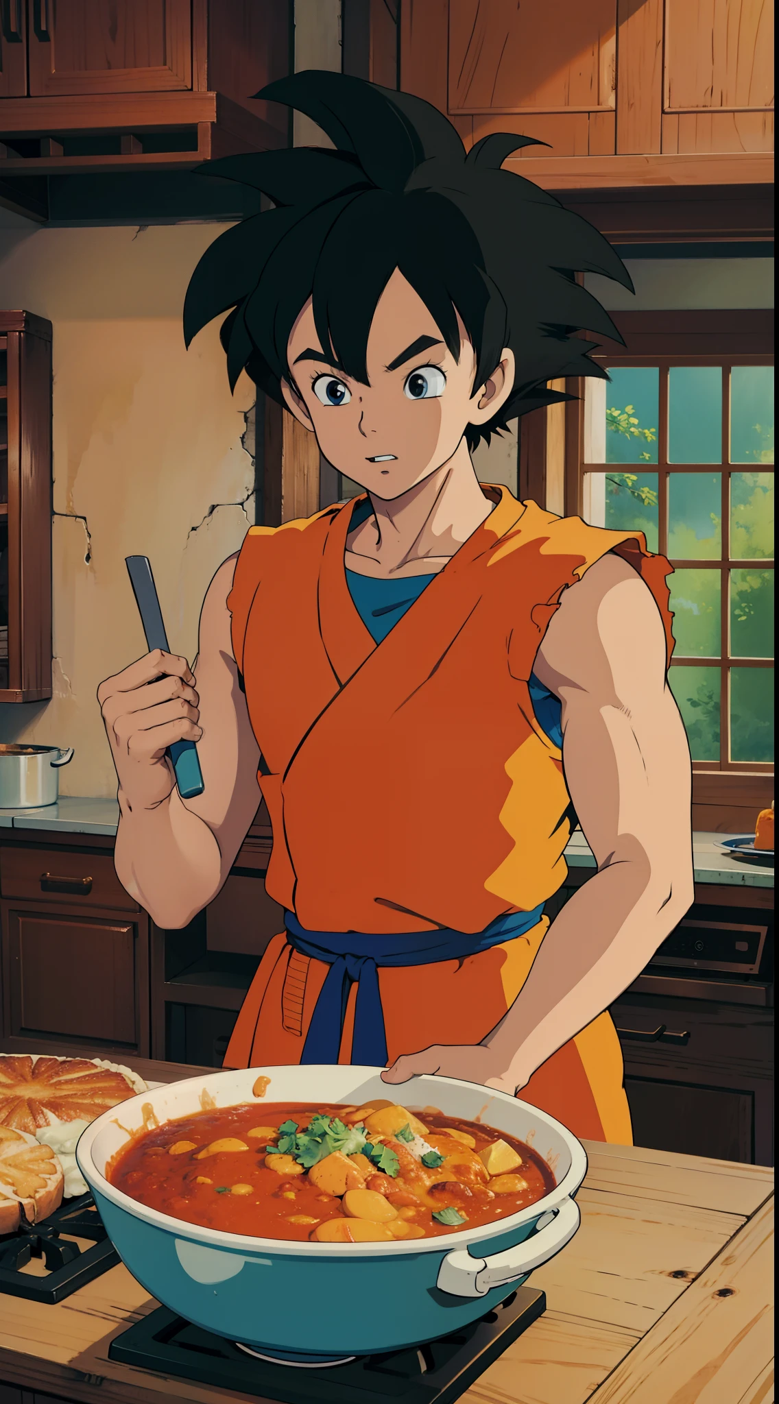 goku, mesa, cooking