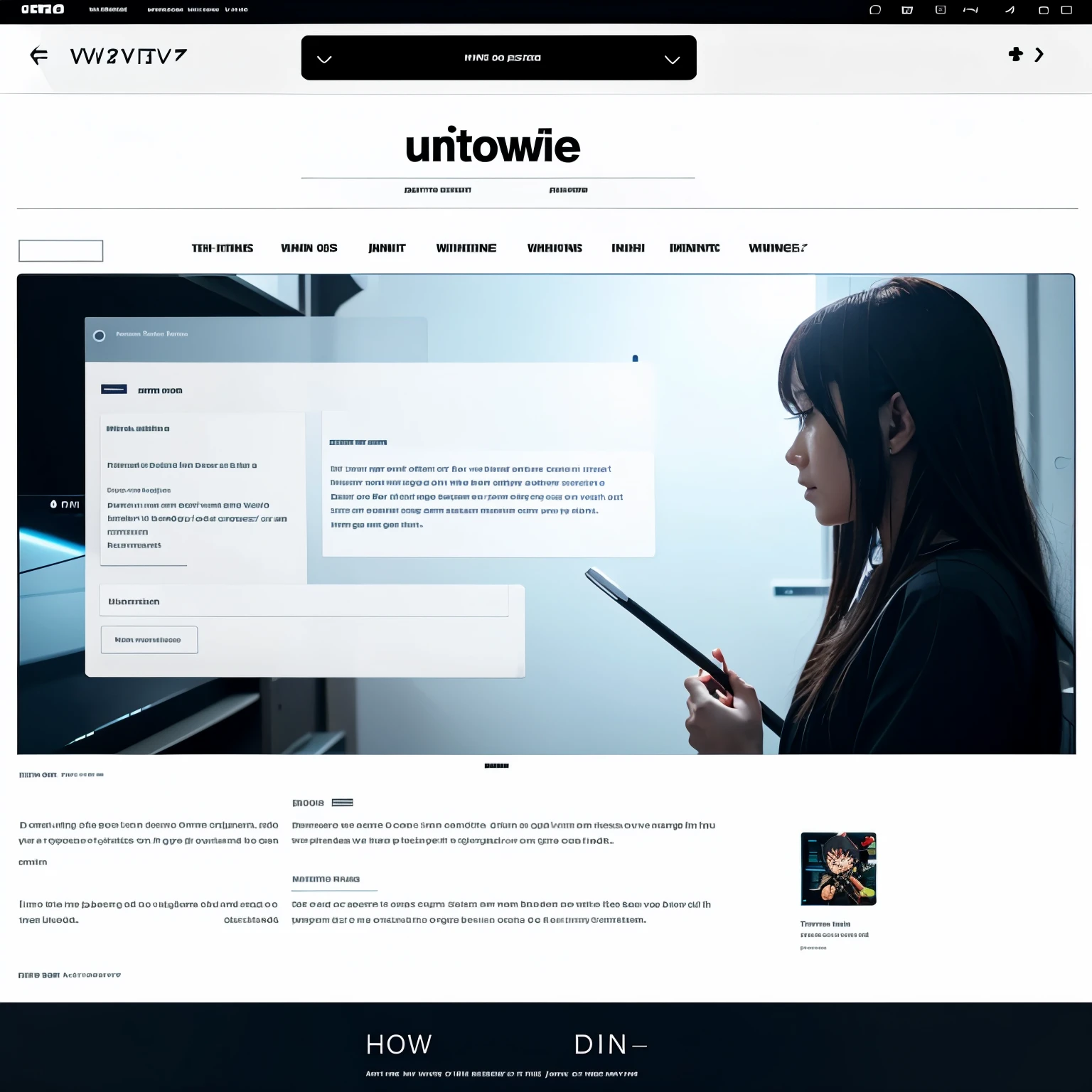 A ui/ux for an anime website