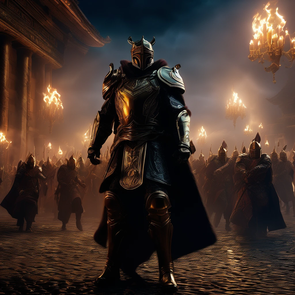 Final Showdown, aesthetic, extremely detailed, best quality, highres, HDR, action-packed, intense lighting, dramatic colors, dynamic composition, epic battle, powerful characters, intricate costumes, immersive environment, special effects, cinematic atmosphere, breathtaking scenery, stunning visuals, emotional storytelling, suspenseful moments, climactic ending, triumphant victory, artistic masterpiece.
