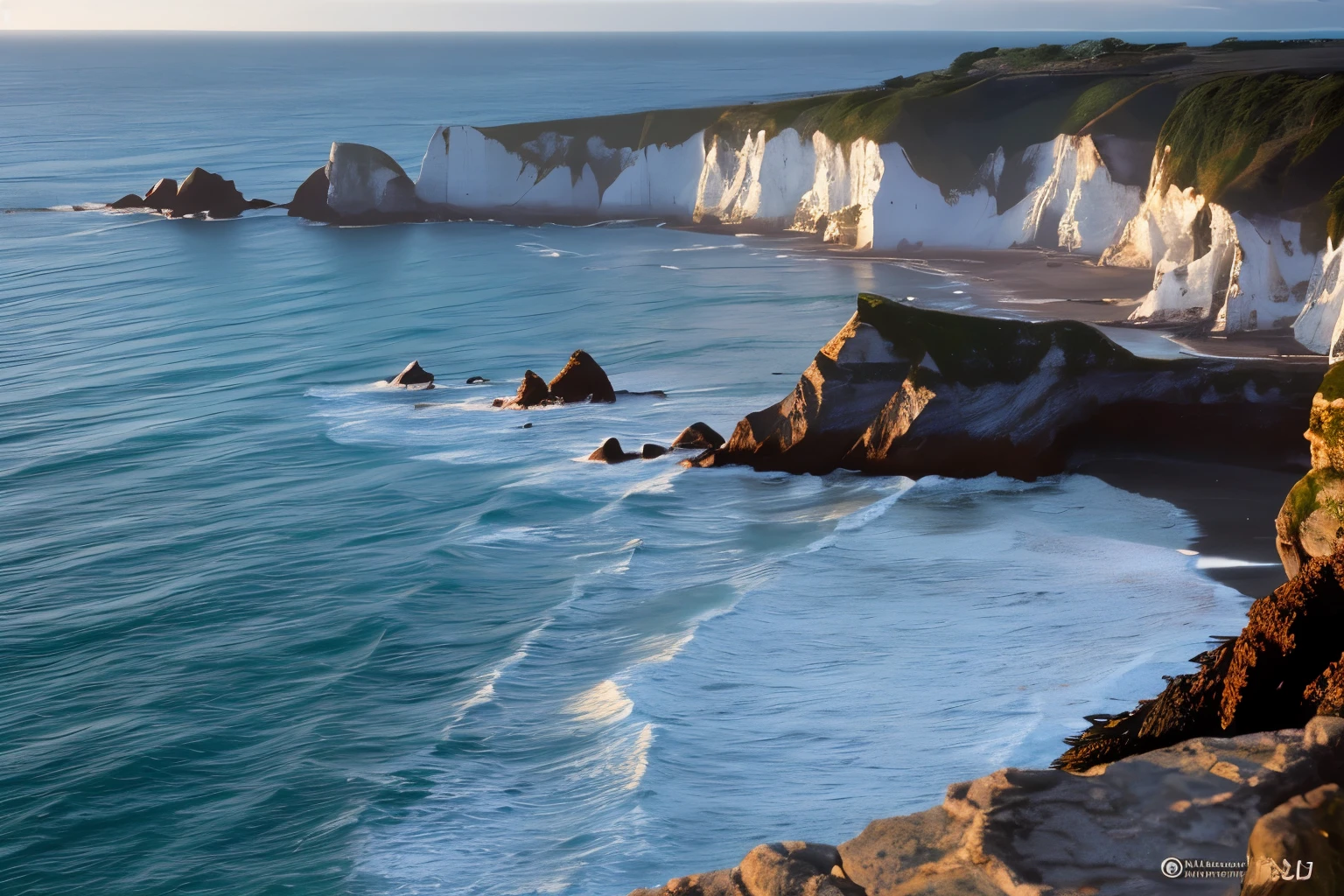 Coastal cliff sunrise
