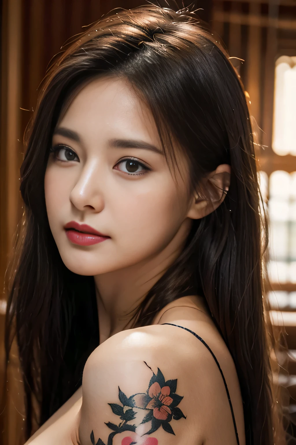 Close-up of woman with long hair and black top, Tzuyu twice, Actress from Korea, Gorgeous young Korean woman, Cute Korean actress, Beautiful South Korean woman, Korean female idol image, Beautiful young korean woman, Susie, Lee Ji Yoon, Lee Ji-eun, Adorable young Korean face, Hwang Si-ho