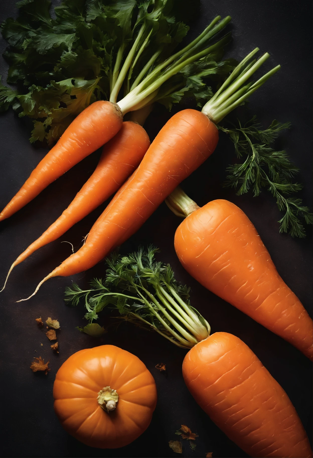 food photography，carrot，orange，pumpkin，Product cover , 