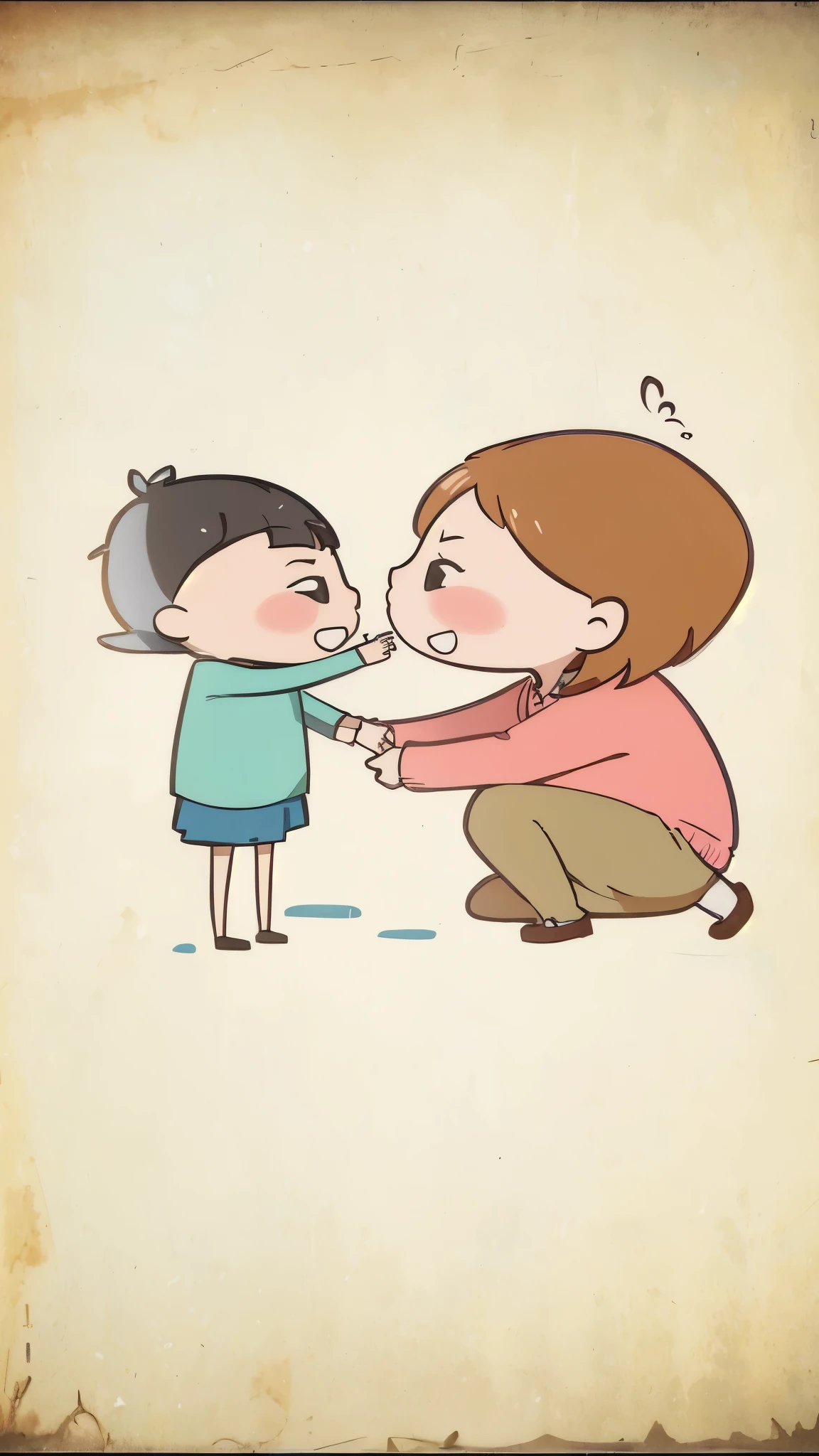 Cartoon of a woman kissing a boy on the cheek, your Mother, emotional pictures, animation stills, Lovely cartoon, 😃😀😄☺🙃😉😗, Cartoon image, Mother, children cartoon, animation stills, Yuru Yuri, heartwarming, cartoon stills, Lovely:2, Mother, Wow wow wow, child, chibi, animation stills, nothing to say