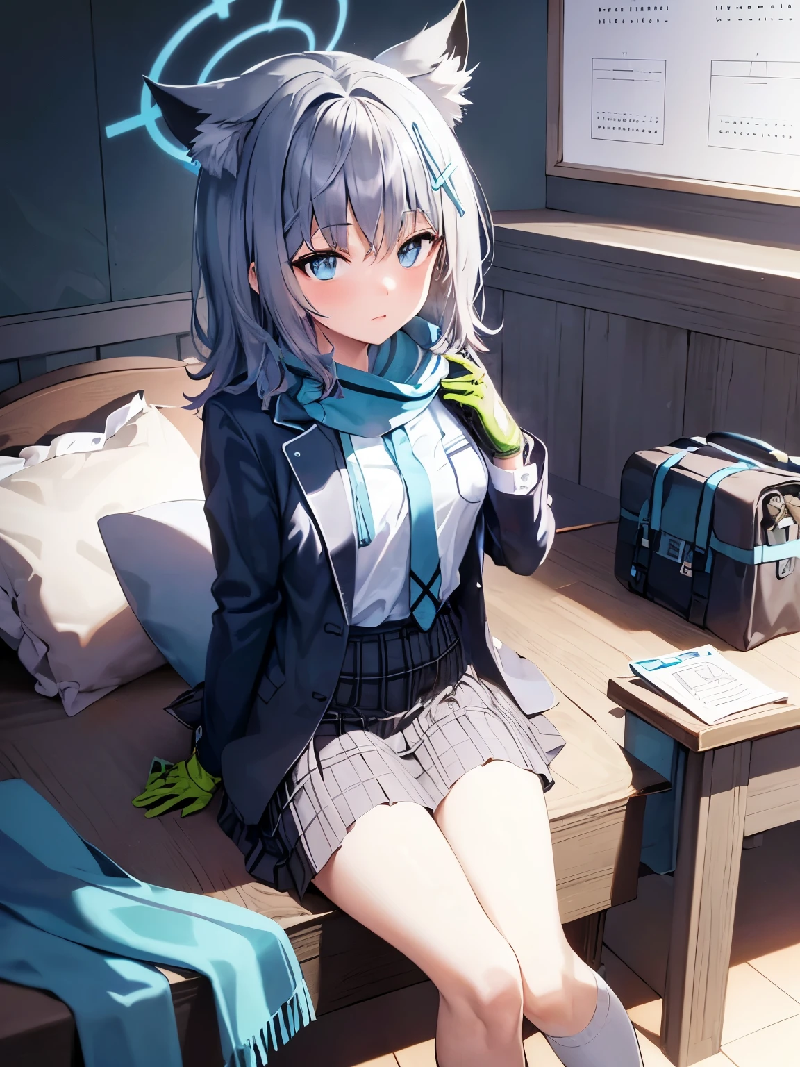 shiroko (blue archive), highres,masterpiece, best quality, masterpiece,highres,best quality,8k, (((wallpaper)))