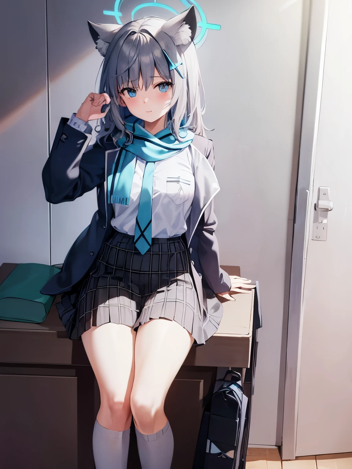 shiroko (blue archive), highres,masterpiece, best quality, masterpiece,highres,best quality,8k, (((wallpaper)))