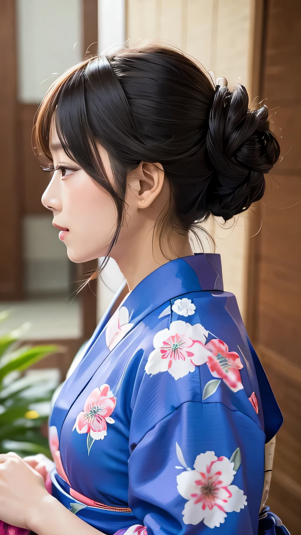 Yukata woman profile