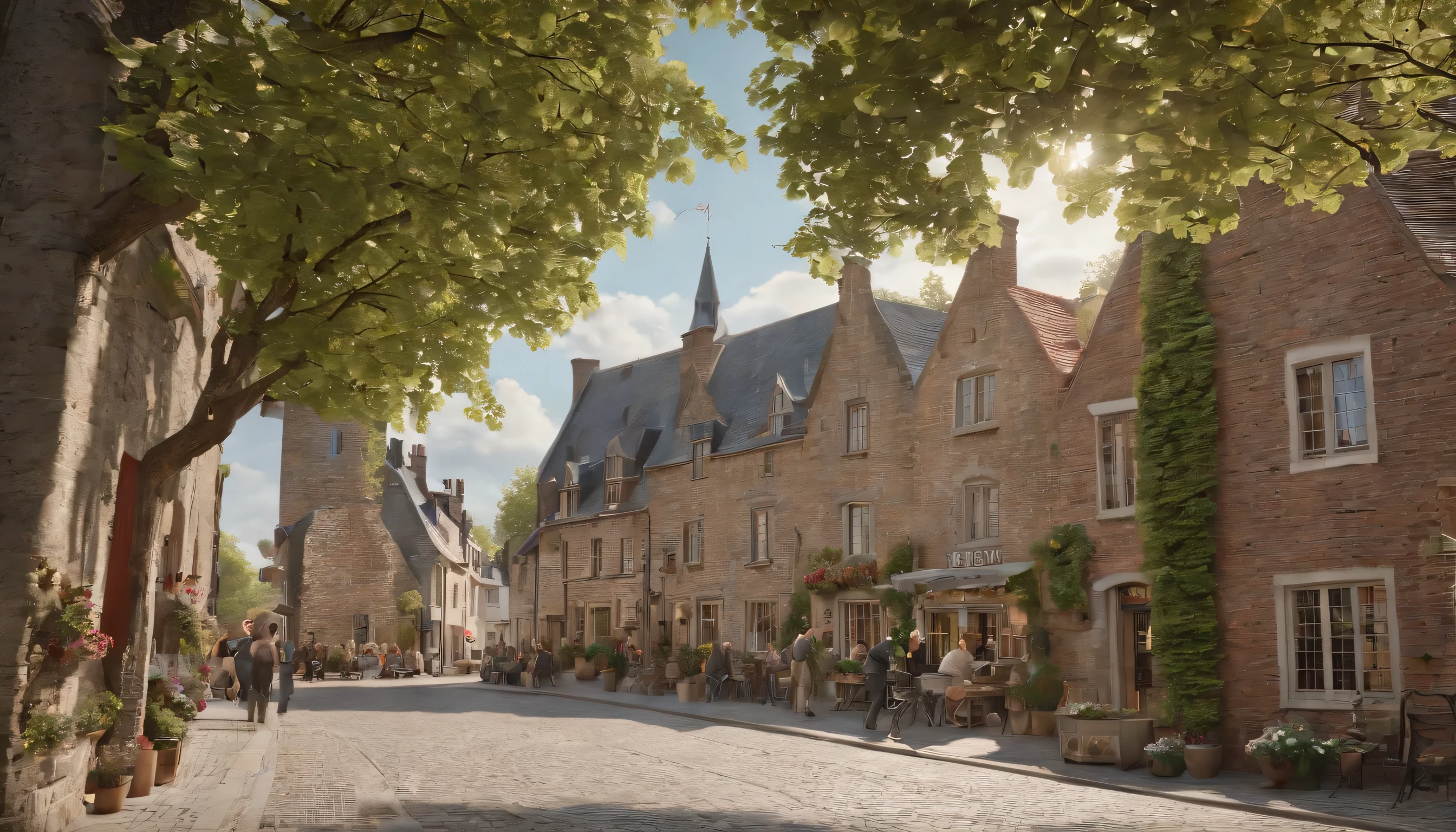 (Highly detailed CG Unity 8k wallpaper、masterpiece、highest quality、Super detailed)、(best lighting、best shadow、very delicate and beautiful)、highest quality、8k、Detailed facial depiction、masterpiece、highest quality、clear image quality、
quebec city&#39;European-style streets and cathedrals. Lawrence river scenery。