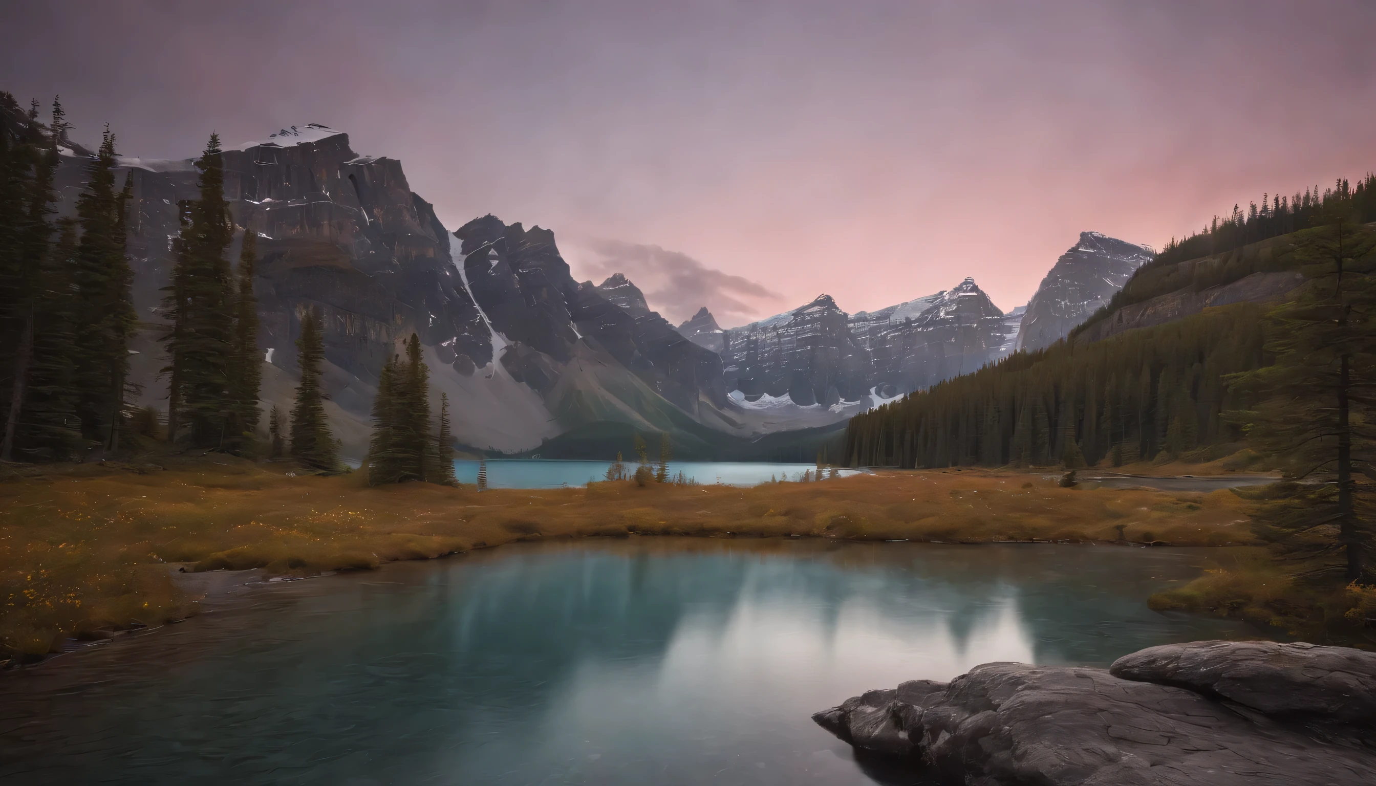 (Highly detailed CG Unity 8k wallpaper、masterpiece、highest quality、Super detailed)、(best lighting、best shadow、very delicate and beautiful)、highest quality、8k、Detailed facial depiction、masterpiece、highest quality、clear image quality、
Yellowknife'Polar night aurora and frozen lake scenery。