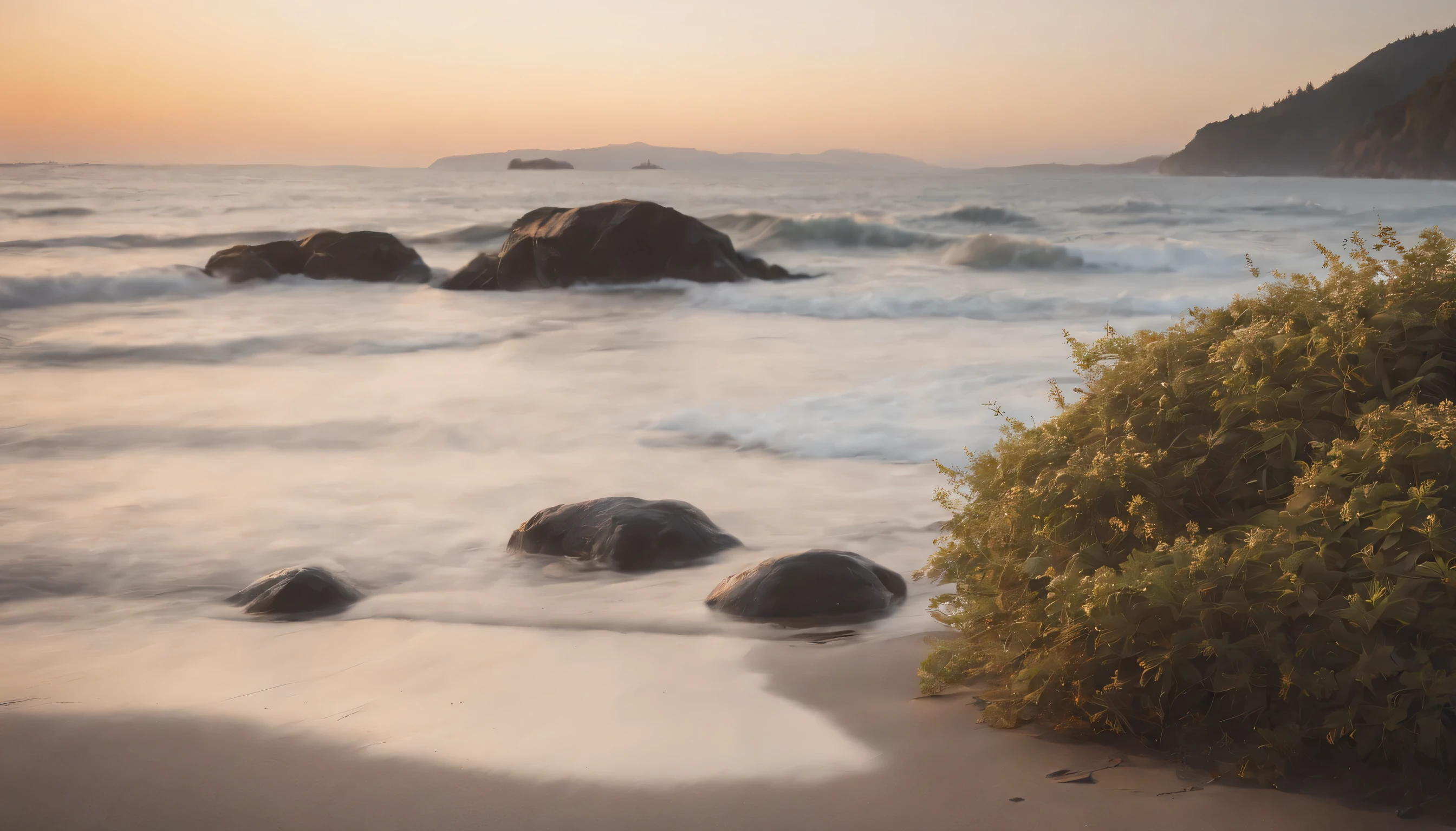 (Highly detailed CG Unity 8k wallpaper、masterpiece、highest quality、Super detailed)、(best lighting、best shadow、very delicate and beautiful)、highest quality、8k、Detailed facial depiction、masterpiece、highest quality、clear image quality、
Vancouver Island coastline with waves crashing on Long Beach。