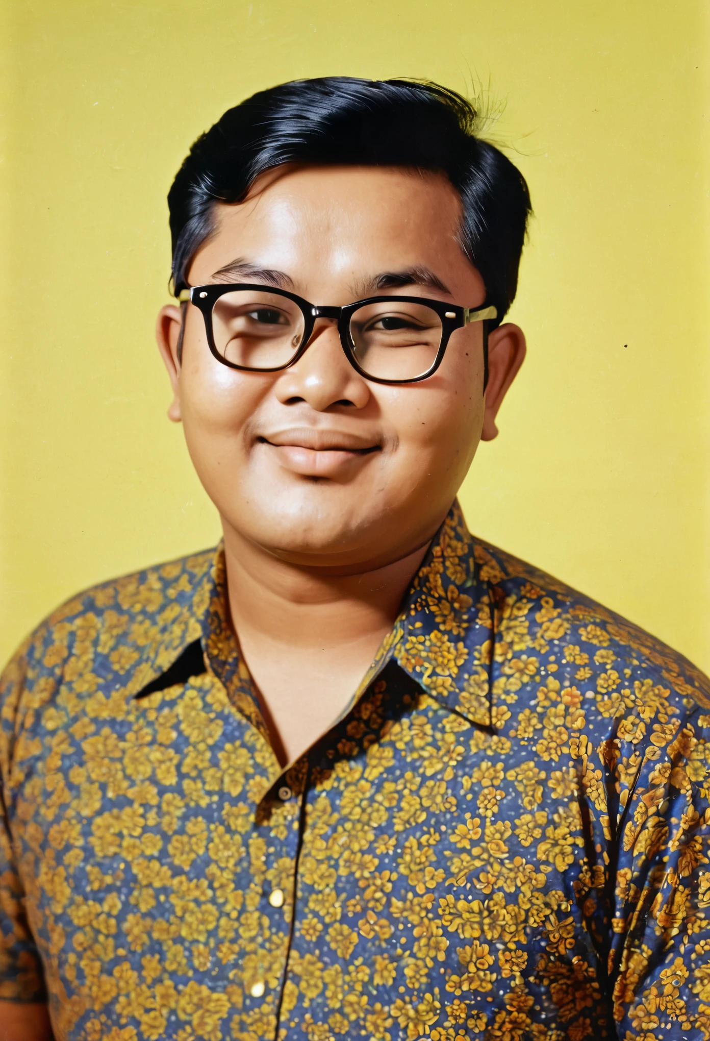 Chubby Malay male with glasses in the year 1968