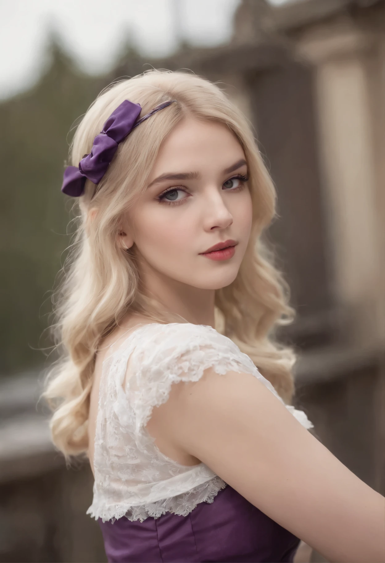 z23,, textured skin, 8k, beautiful detailed eyes, cinematic lighting, beautiful detailed face, ultra-detailed, world masterpiece theater, cinematic lighting,, 1girl, solo, blonde hair, purple eyes, hair bow, white shirt, beret, bare shoulders, gloves, iron cross, bike shorts, :d, armband, white gloves, cowboy shot,