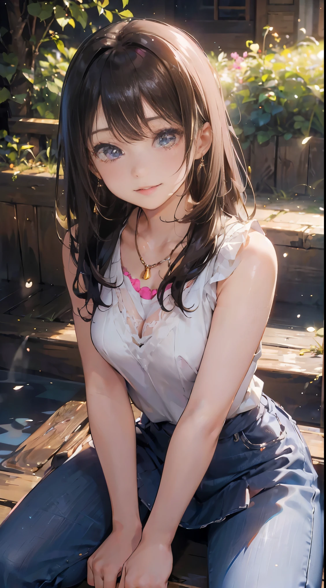 (Ultra-realistic,32k, masterpiece:1.2),(Skin with attention to detail:1.1),( 8K Ultra HD, Digital SLR, high quality:1.1),
 One Girl, Black Hair, Messy Hair, White shirt, Lock, choker,Alley、Sitting、Dead Eyes、Thighs、Dirty clothes　Dirty Skin、Flat Chest、Lock骨、Young face、panty、delicate、Are thin、Bad look in the eyes、Spread your legs、underwear、Pussy