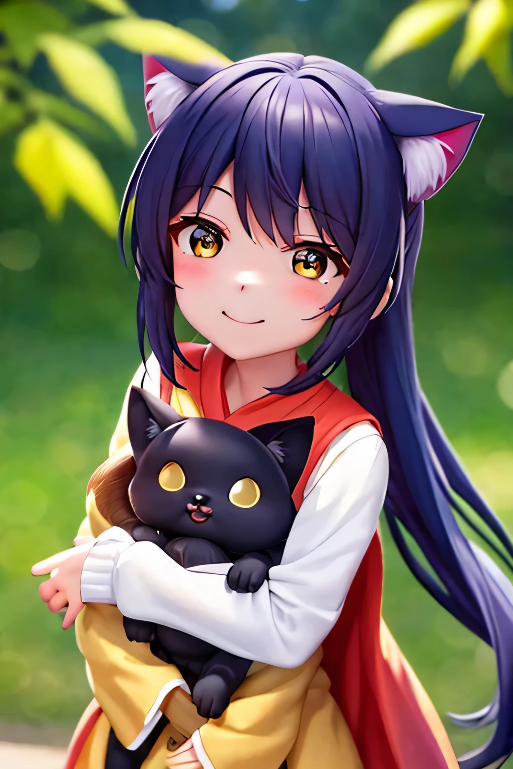 With beautiful eyes、There is a deep knowledge and warmth in his eyes。Soft hair fluttering in the wind、I try to dance gracefully。Her natural smile is、周りのpeople々happiness and hope to、people々々~warmly embrace the heart of。Her skin is smooth and、、Cat ear、Has a healthy glow。her clothes are、、dress up while traveling。Its existence is、Beautify the entire space、people々々Bringing joy and excitement to。The background is beautiful with autumn leaves。