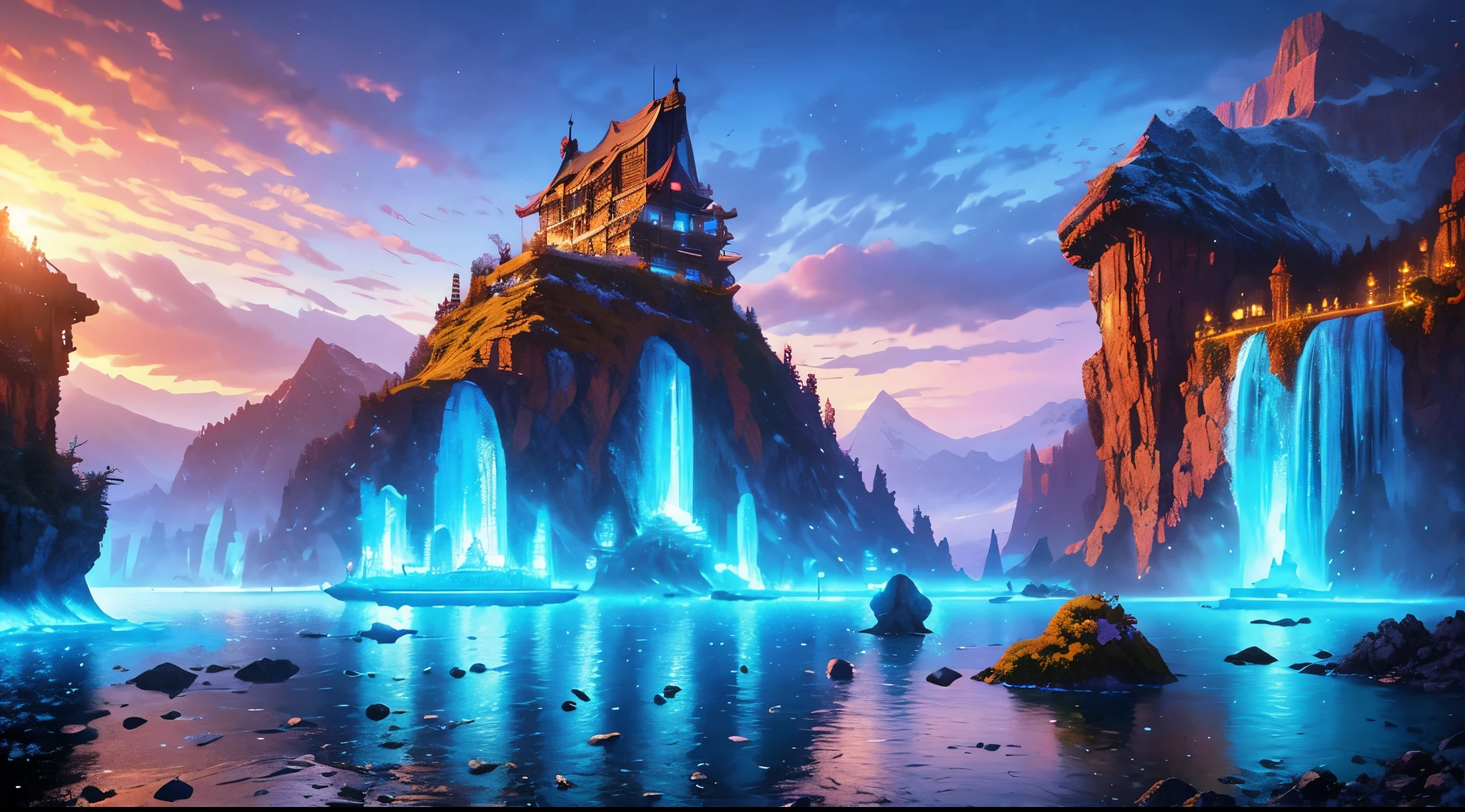 pixel game,Scene design,Fantasy World,Ice World, pixel art #pixel art