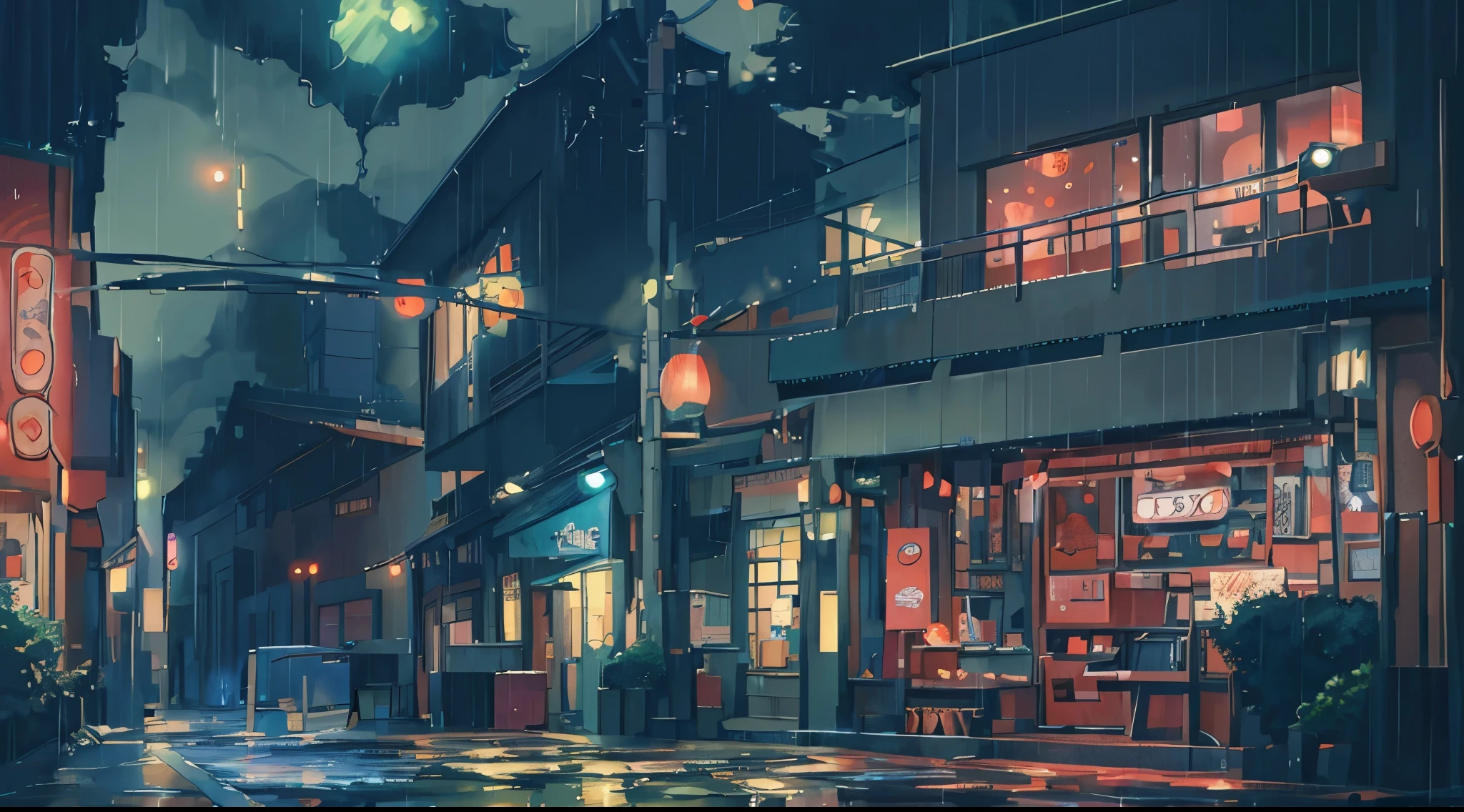 anime city street scene with a Rainy night scene, anime background art, rainy evening, Rainy night, anime background, beautiful anime scene, anime scenery concept art, in the evening in the rain, beautiful anime scenery, anime scenery, colorful anime movie background, anime art wallpaper 8k, anime art wallpaper 4k, anime art wallpaper 4k, it rains at night