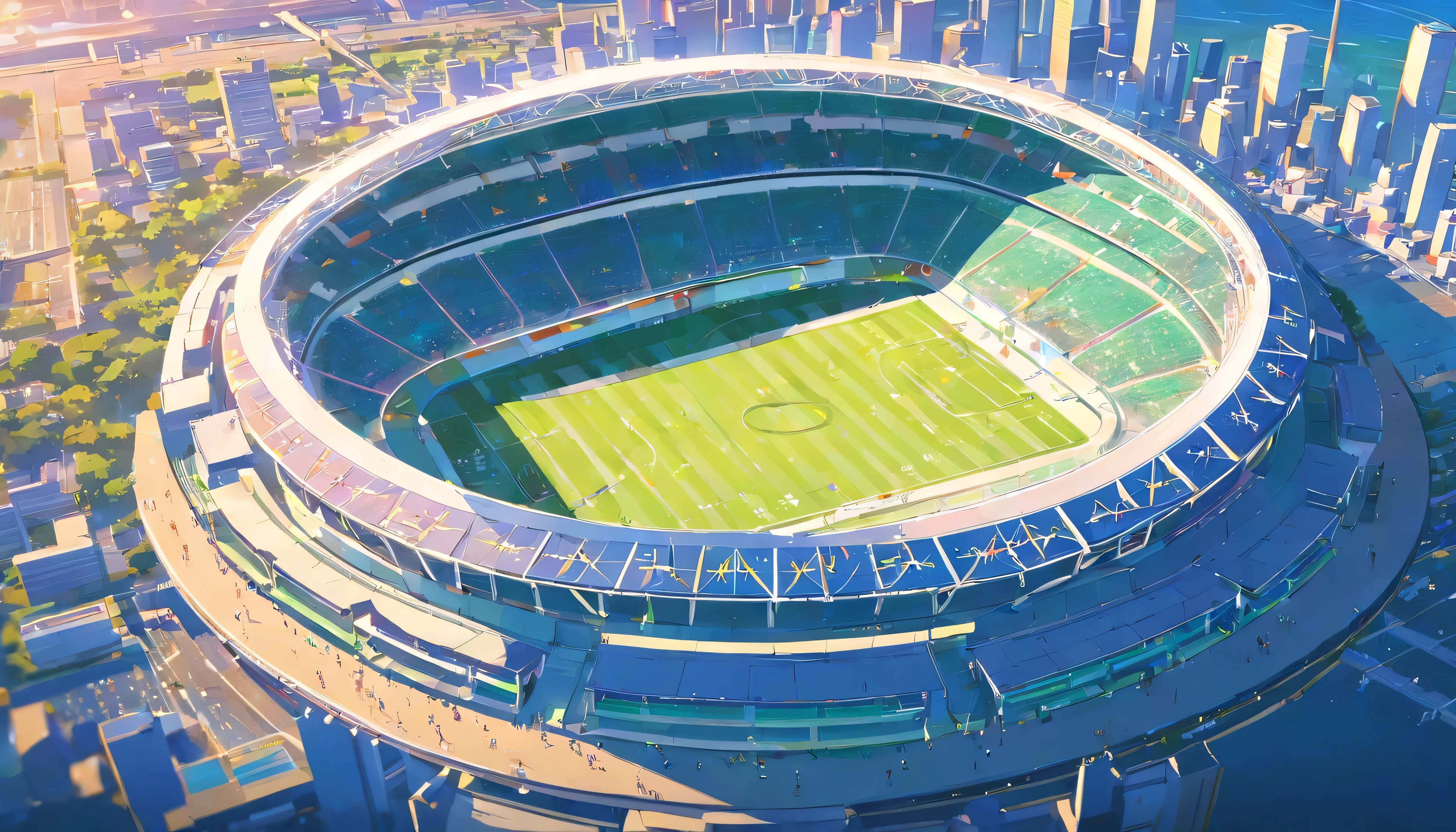 stadium、From above the sky