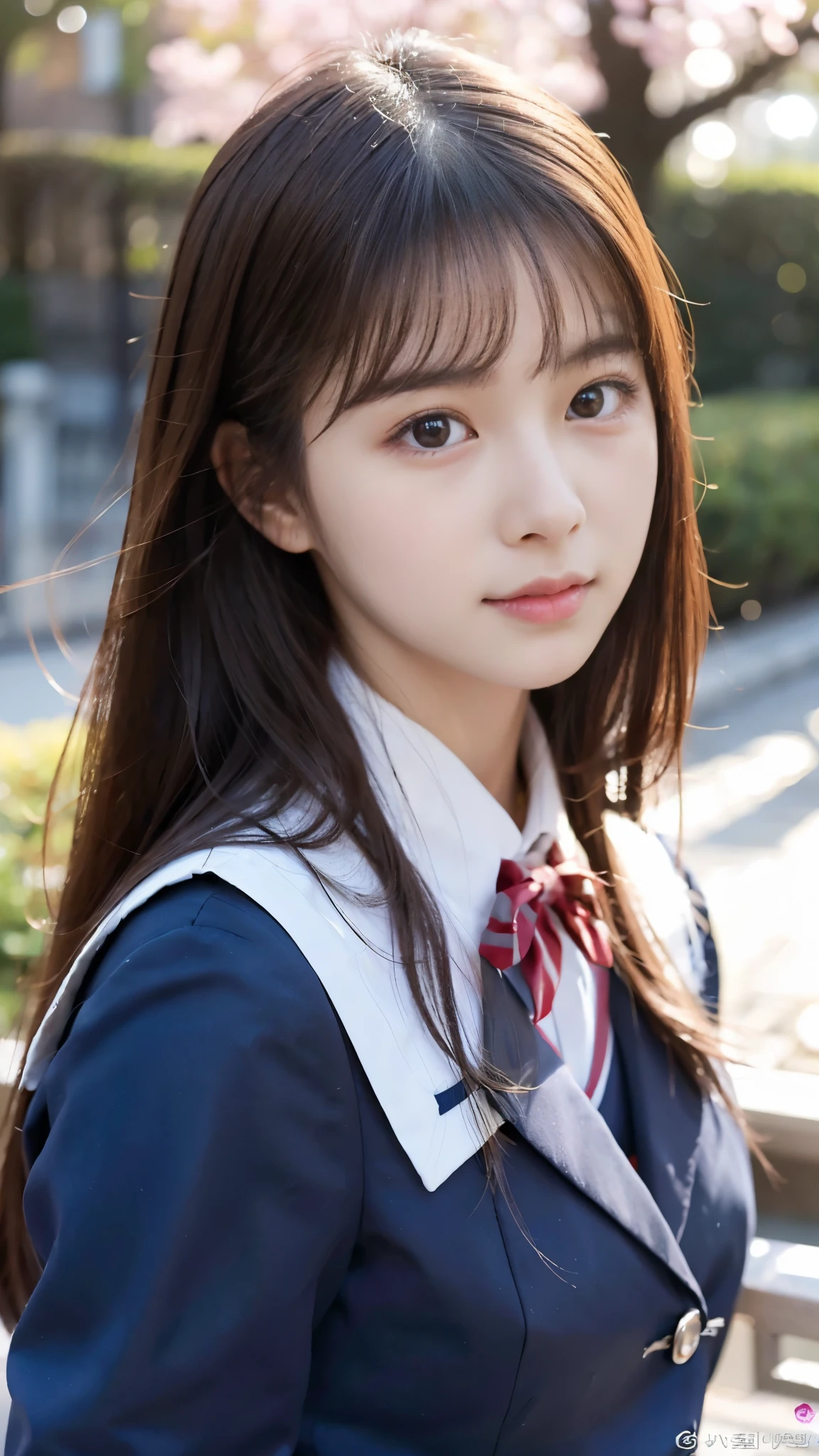 ulzzang-6500-v1.1,(Raw photo:1.2), (realistic:1.4), Delicate beautiful girl, detailed facial features, Star Masterpiece Fine Detail, Japanese high school girl in uniform、real high school girl、